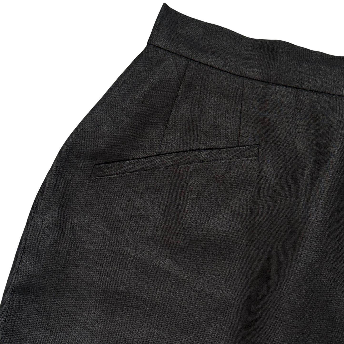 KENZO Vintage Black Linen Skirt.
