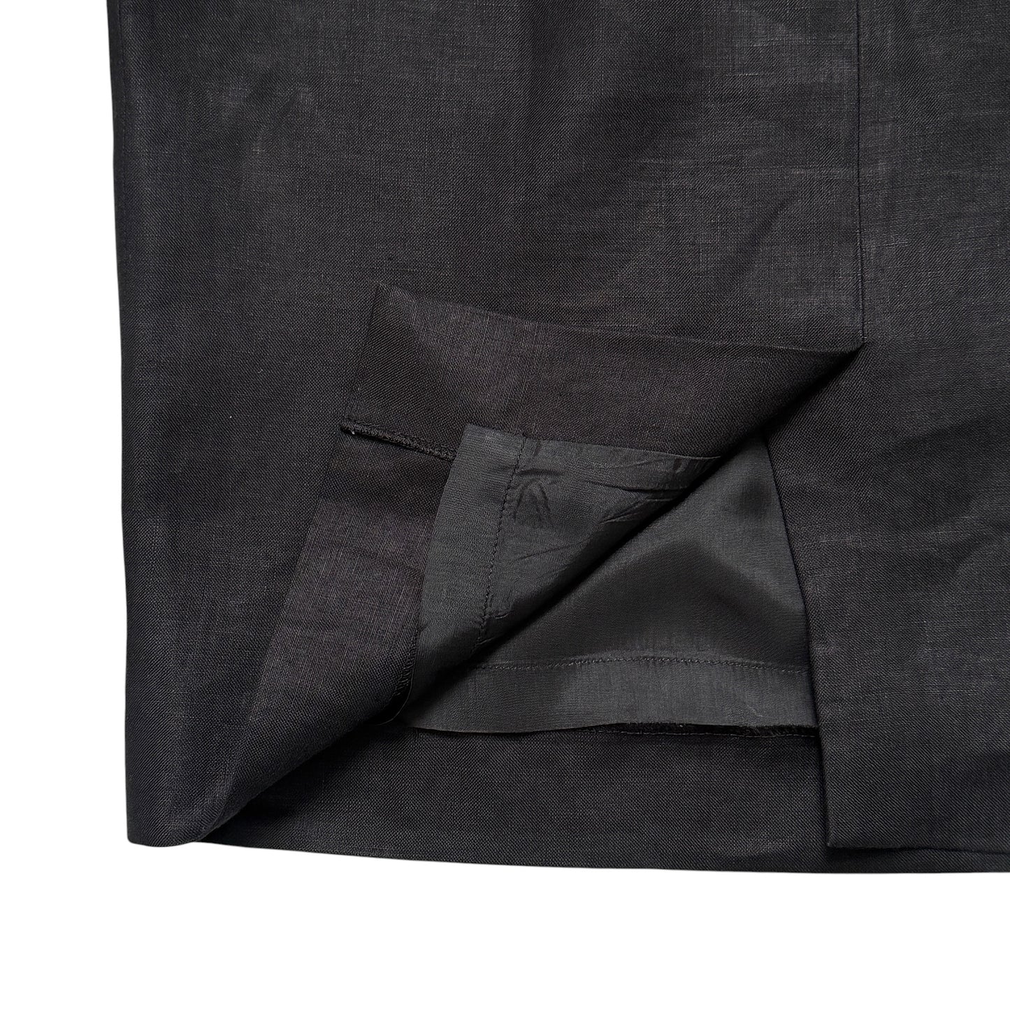KENZO Vintage Black Linen Skirt.