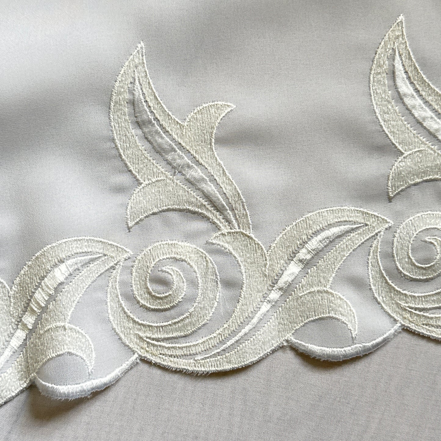 Vintage White Embroidered Front See-Through Blouse.