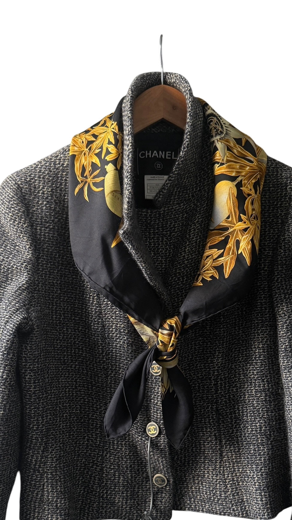 HERMES vintage silk scarf. Passiflores by V. Dawlat