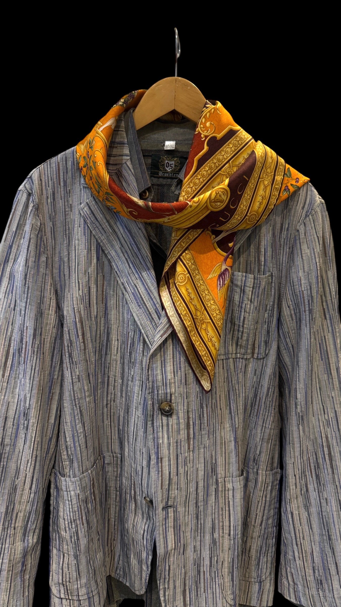 GUCCI Diana vintage silk scarf.