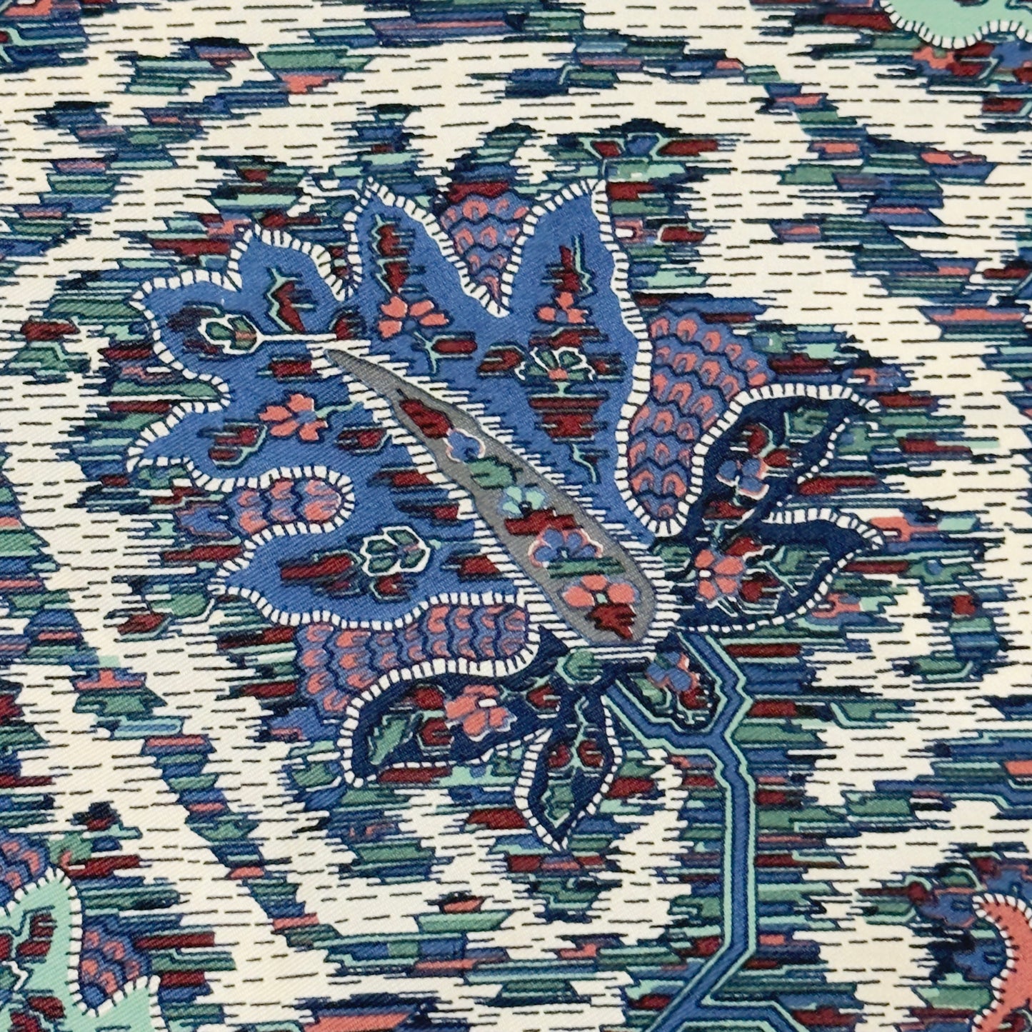 LIBERTY Vintage Purple Blue Floral Silk Neckerchief Scarf (69 cm by 68 cm) hand rolled hem