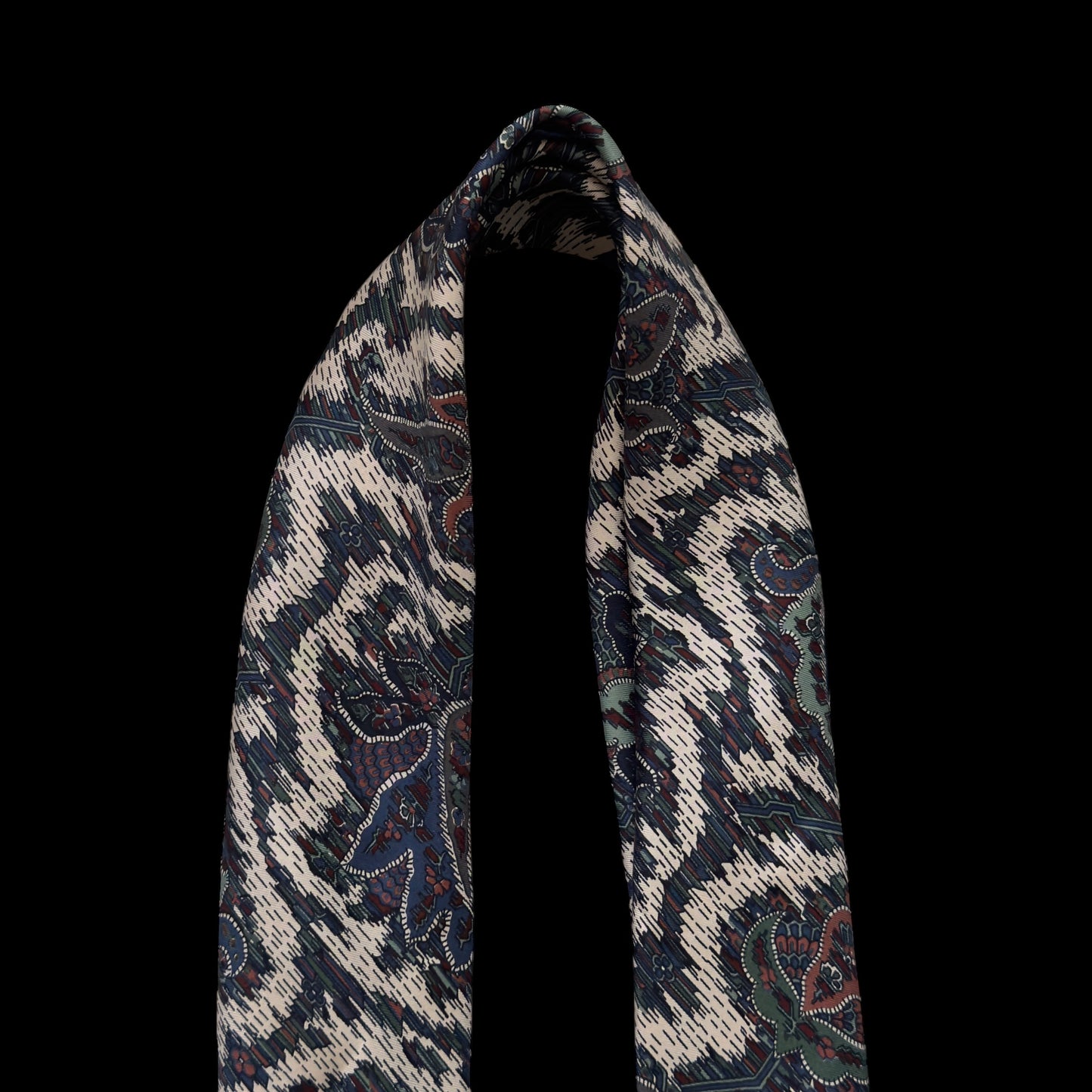LIBERTY Vintage Purple Blue Floral Silk Neckerchief Scarf (69 cm by 68 cm) hand rolled hem