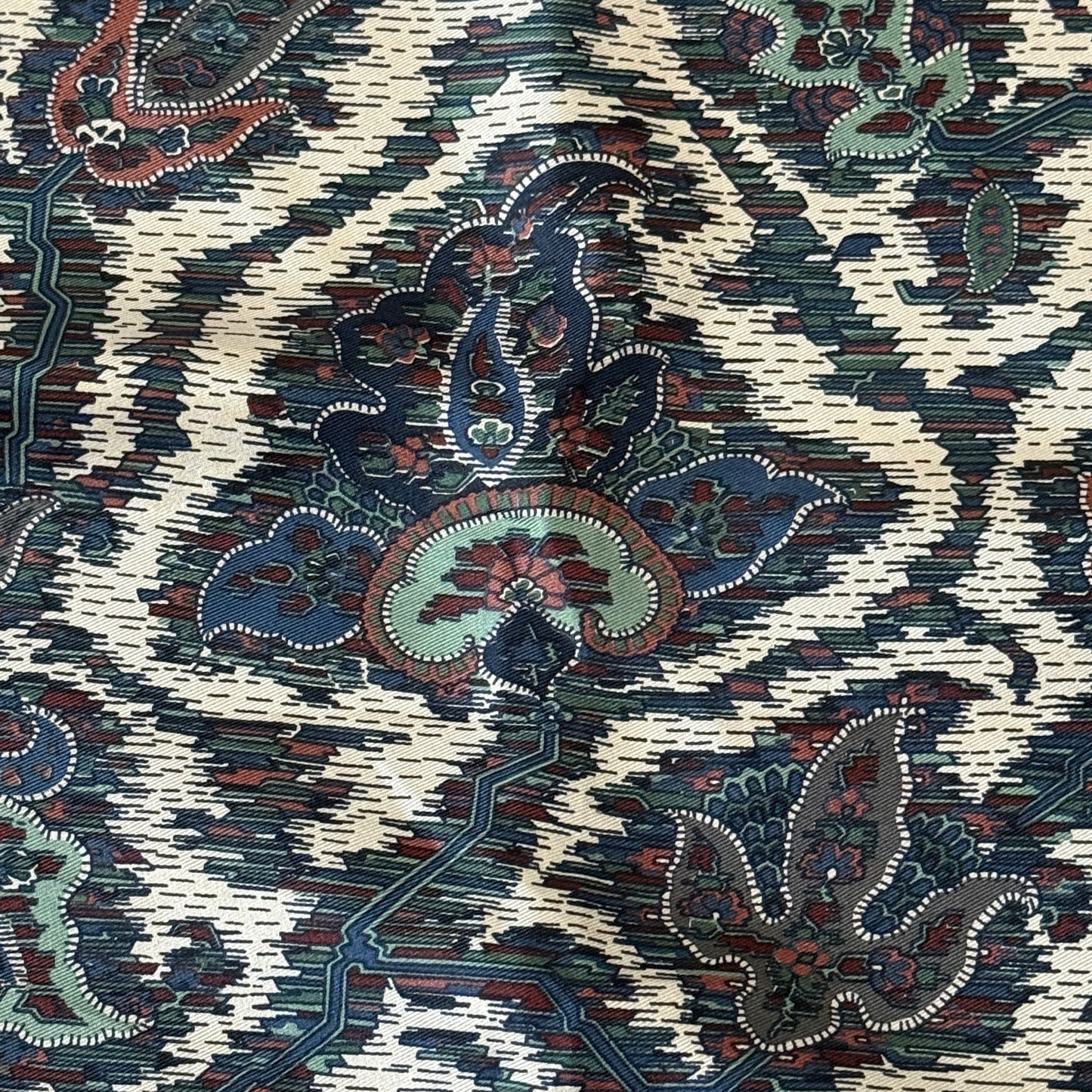 LIBERTY Vintage Purple Blue Floral Silk Neckerchief Scarf (69 cm by 68 cm) hand rolled hem
