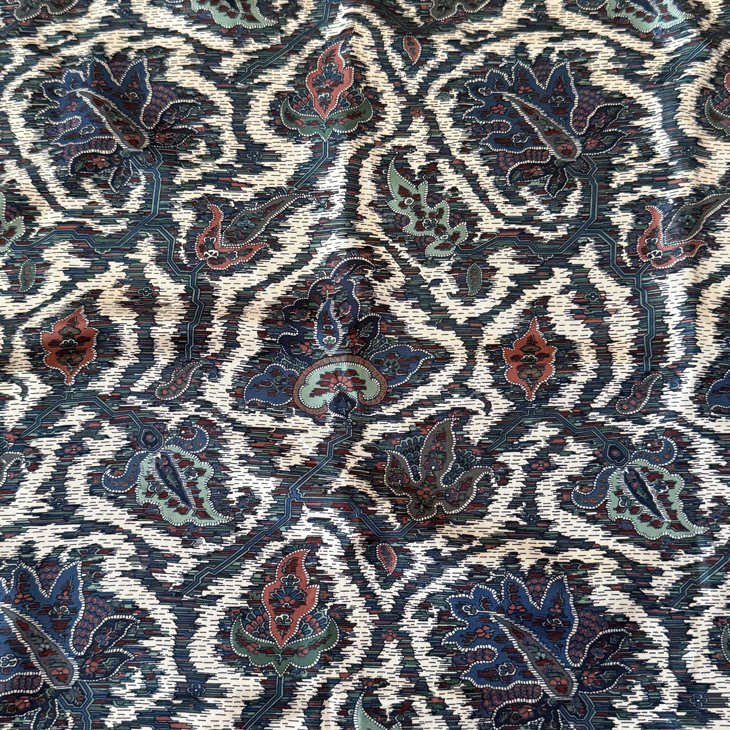 LIBERTY Vintage Purple Blue Floral Silk Neckerchief Scarf (69 cm by 68 cm) hand rolled hem