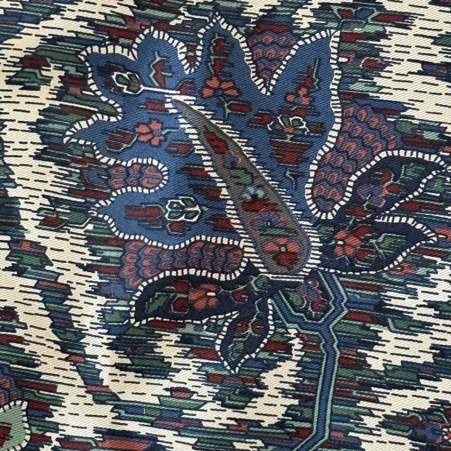 LIBERTY Vintage Purple Blue Floral Silk Neckerchief Scarf (69 cm by 68 cm) hand rolled hem