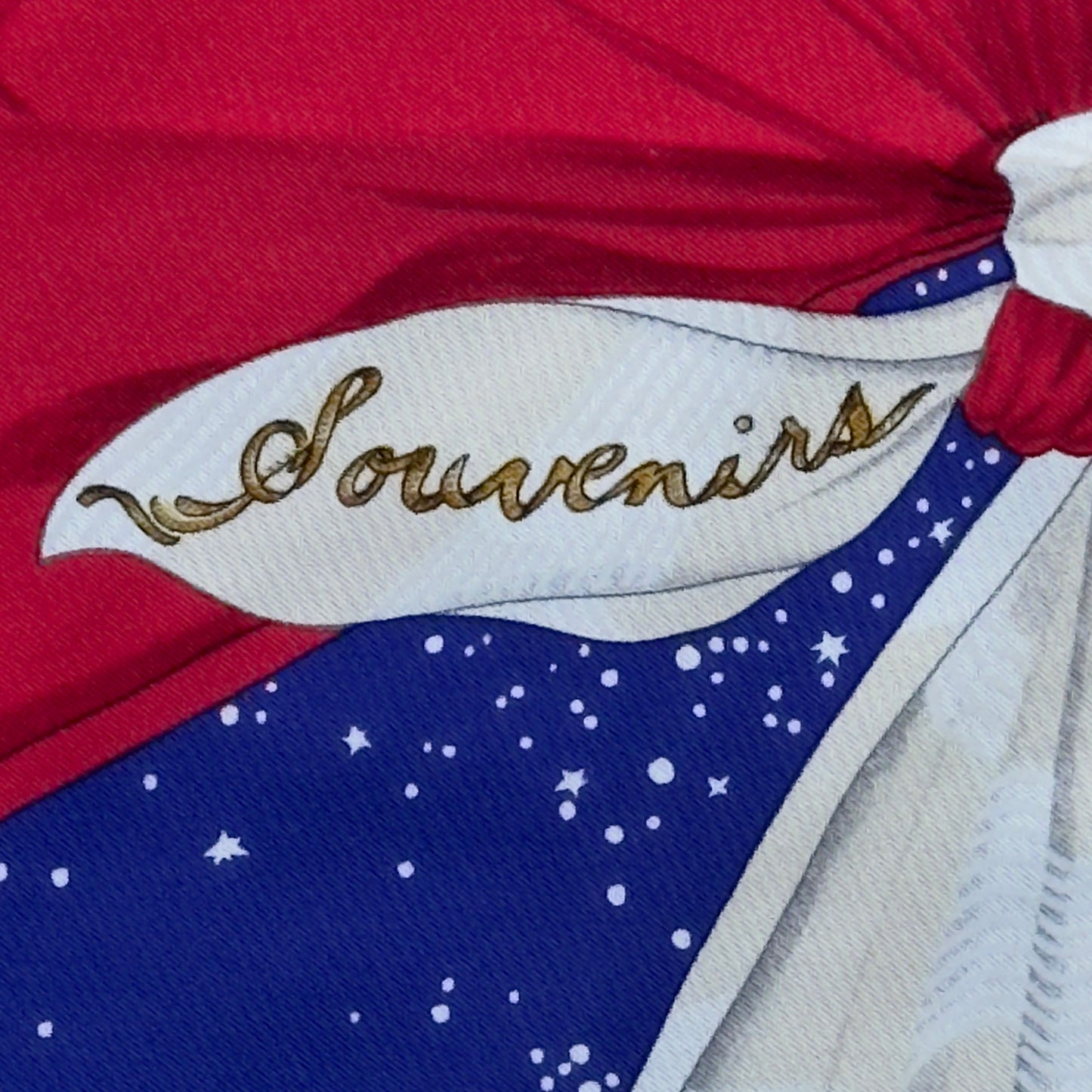 HERMES Vintage Silk Scarf. (‘’Souvenirs de Paris’’ designed by Hilton McConnico)