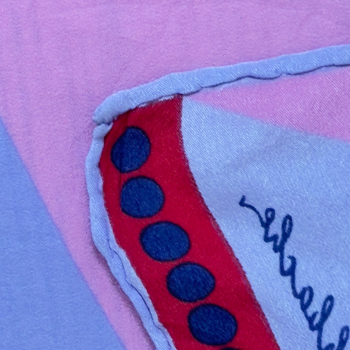 CHRISTIAN FISCHBACHER Vintage Lavender Geometric Crepe Silk Scarf (77 cm by 77 cm)