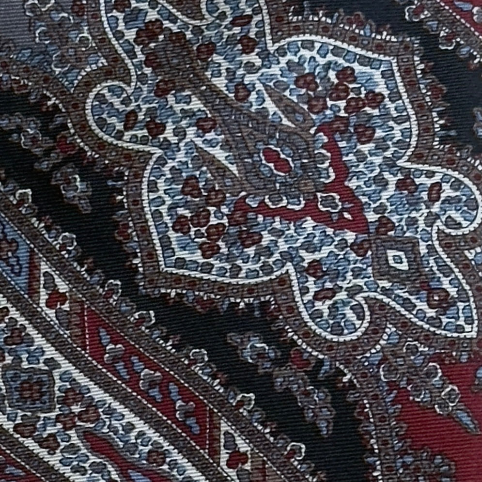CHRISTIAN DIOR Vintage Black Paisley Silk Tie (9.2 cm by 146.4 cm)