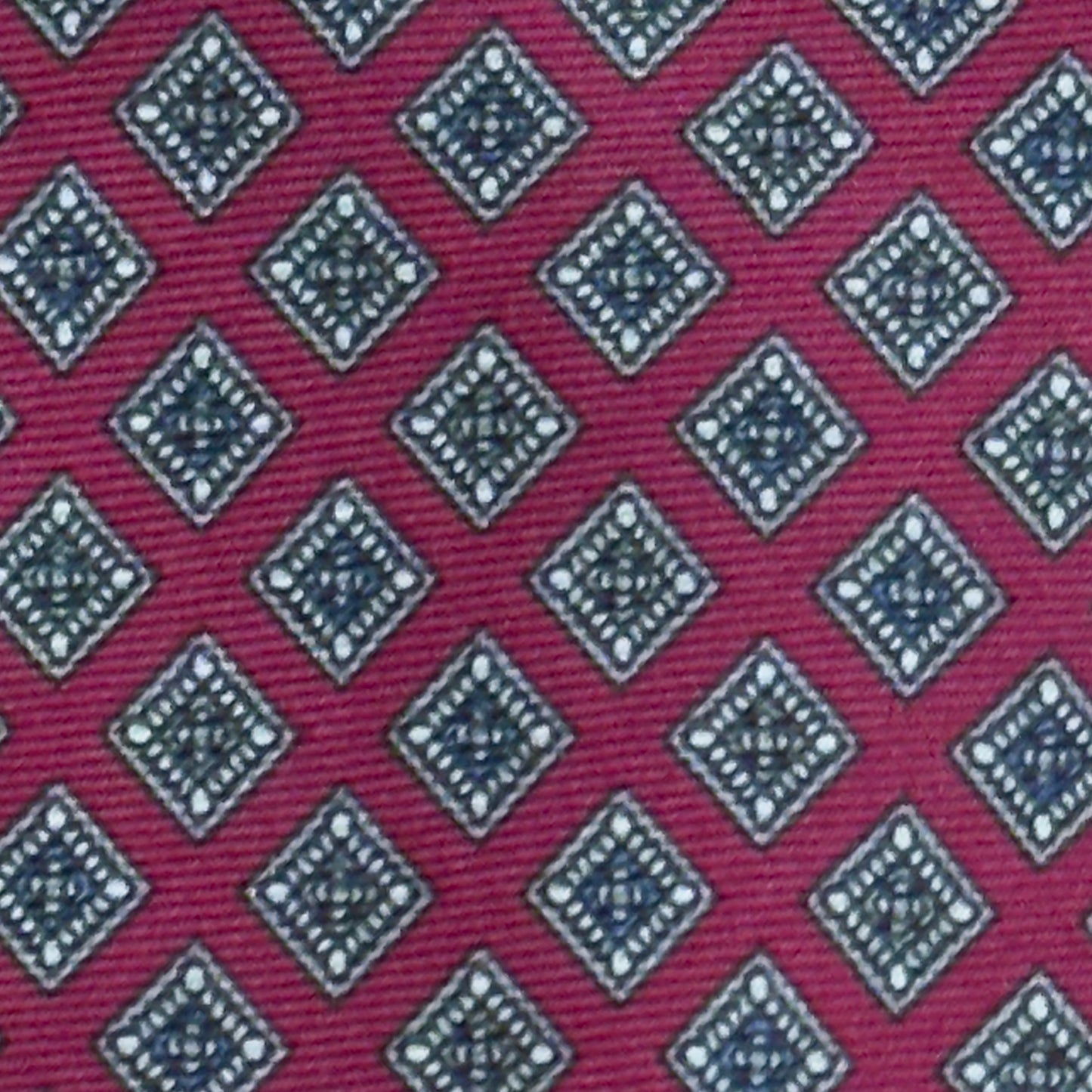 CHRISTIAN DIOR Vintage Burgundy Geometric Dots Silk Tie (8.9 cm by 146 cm)