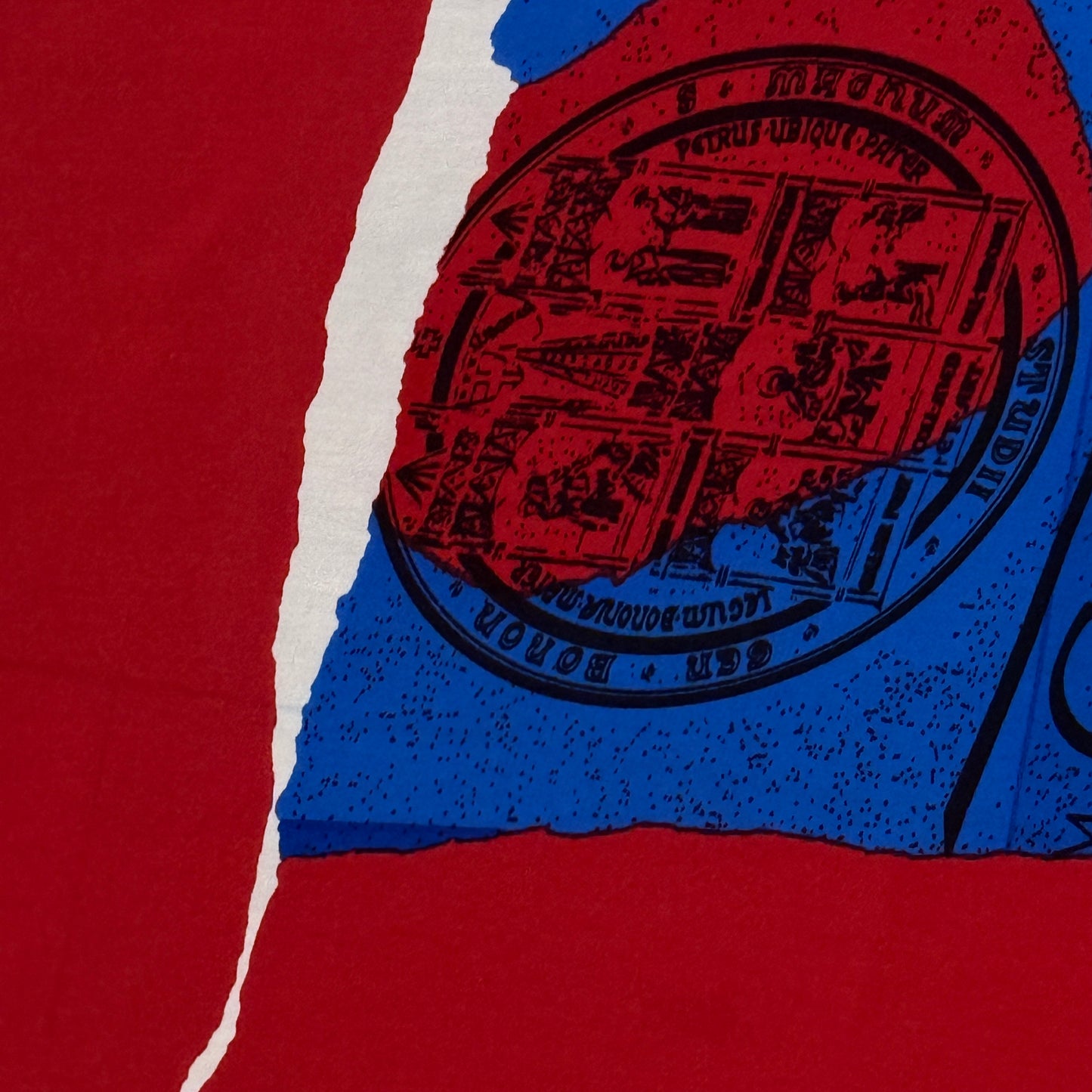 CERRUTI 1881 Vintage Electric Blue Novelty Crepe Silk Scarf. Hand rolled hem (80 cm by 85 cm)
