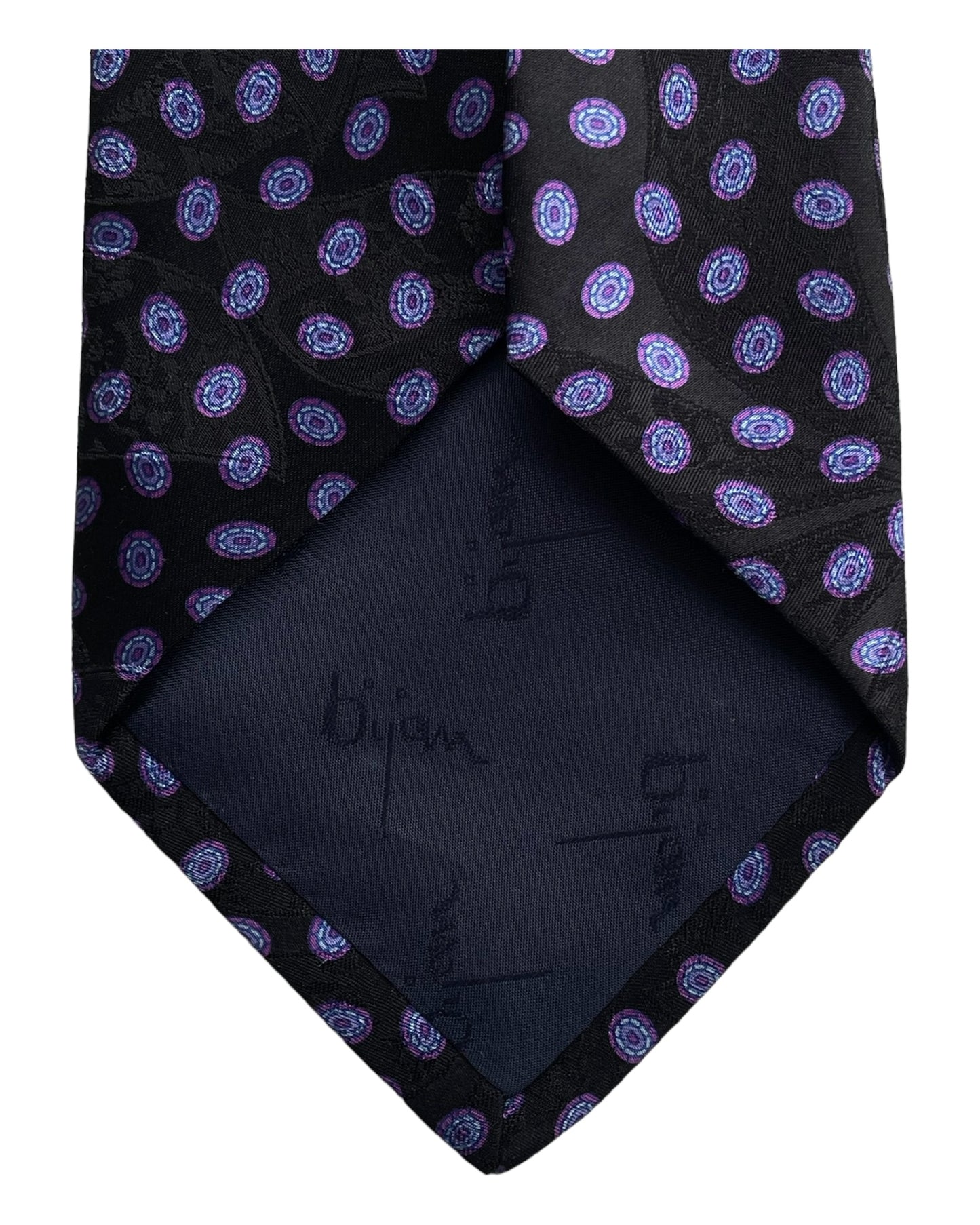 Bijan vintage crepe silk jacquard tie