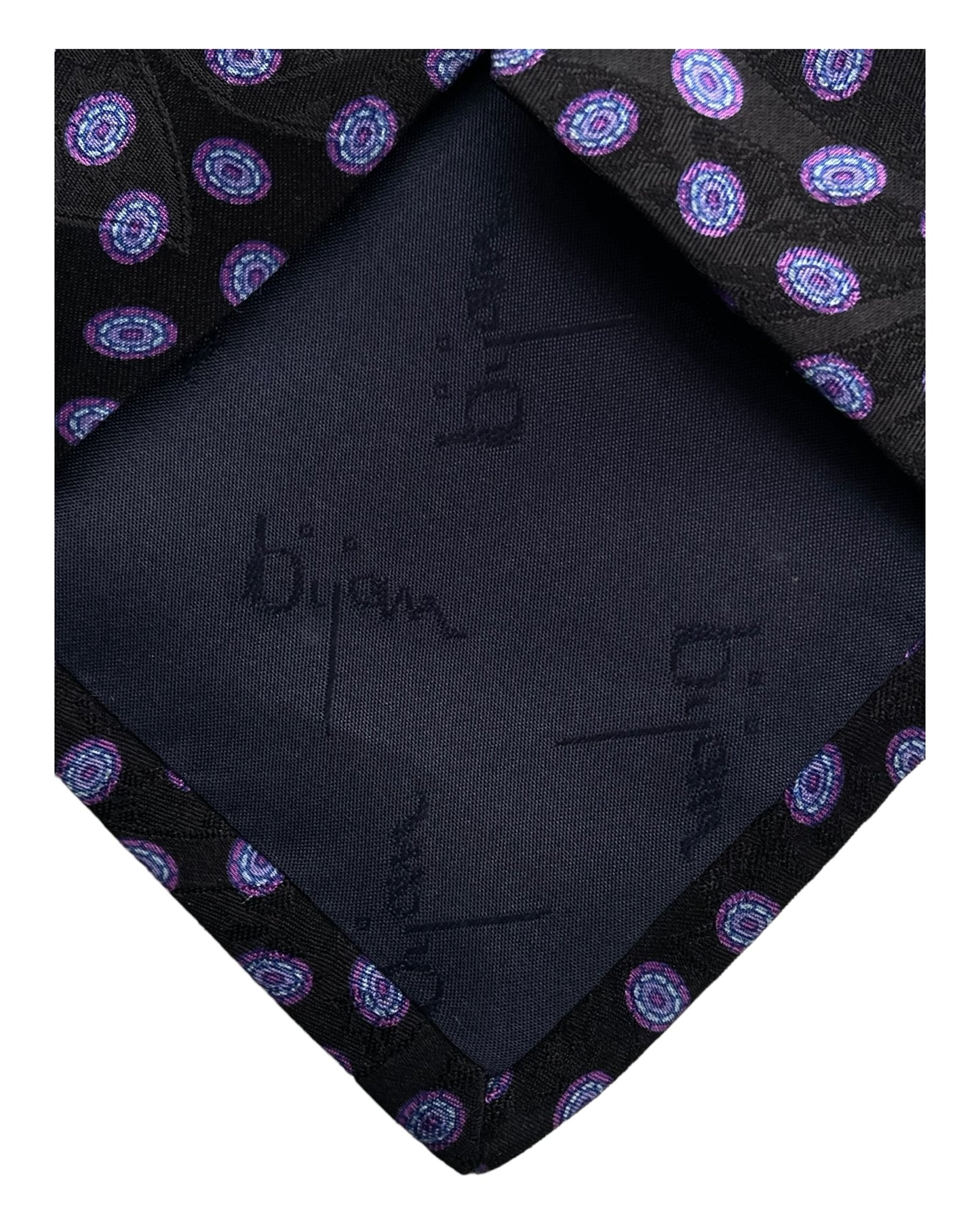 Bijan vintage crepe silk jacquard tie