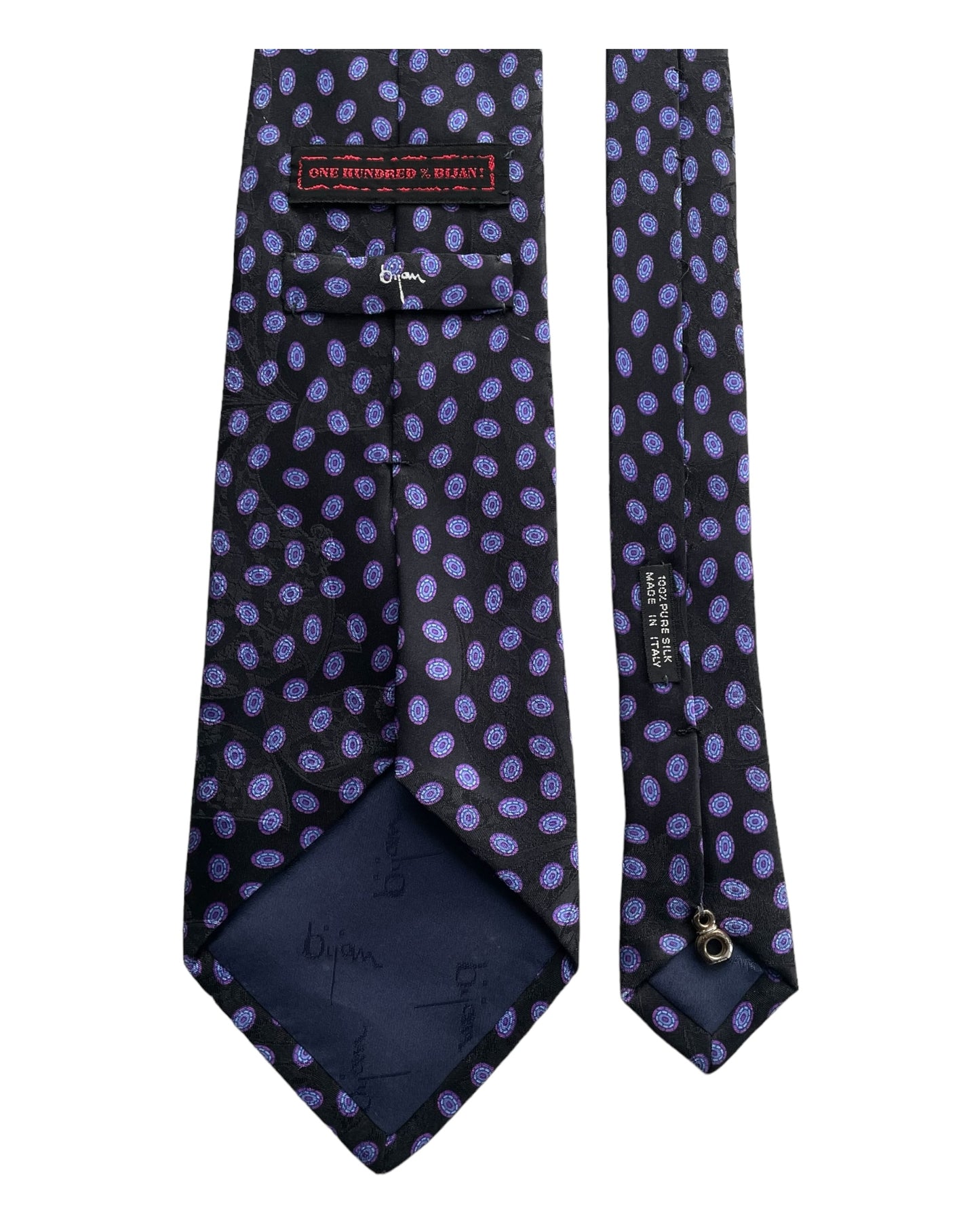 Bijan vintage crepe silk jacquard tie