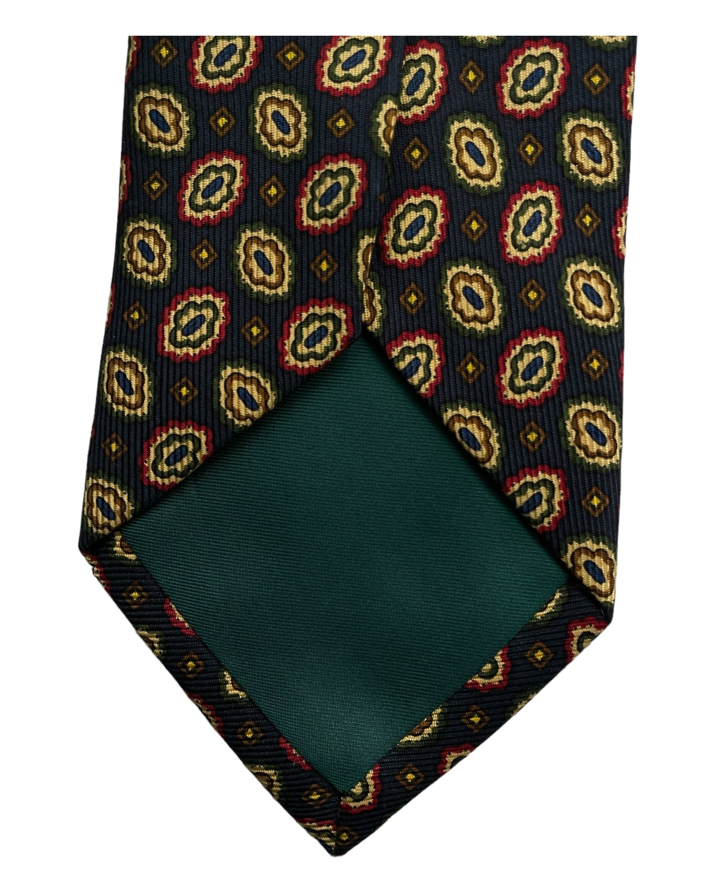 Vintage navy-blue paisley silk tie by DRAKE’S (9.7 cm by 148 cm)