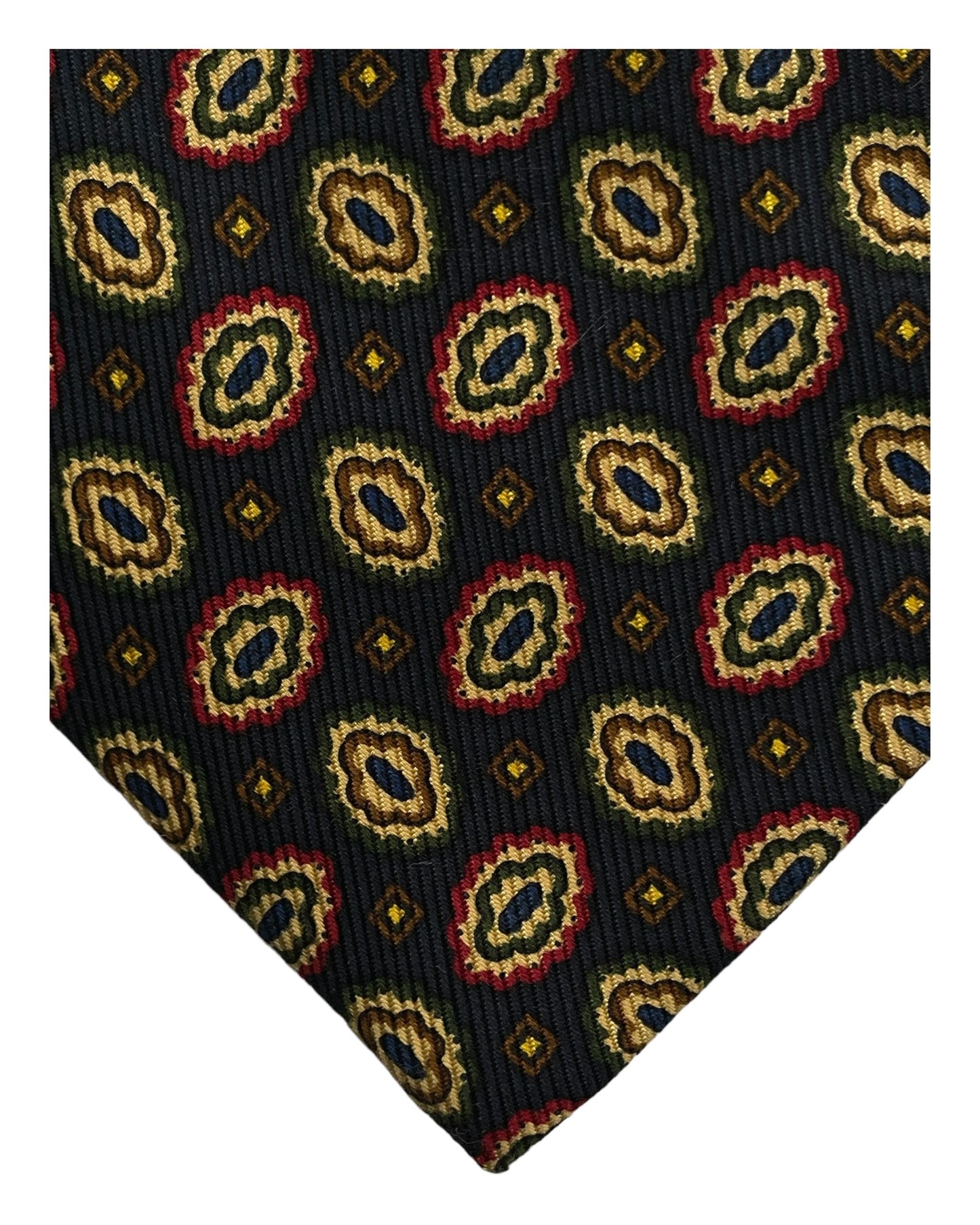 Vintage navy-blue paisley silk tie by DRAKE’S (9.7 cm by 148 cm)