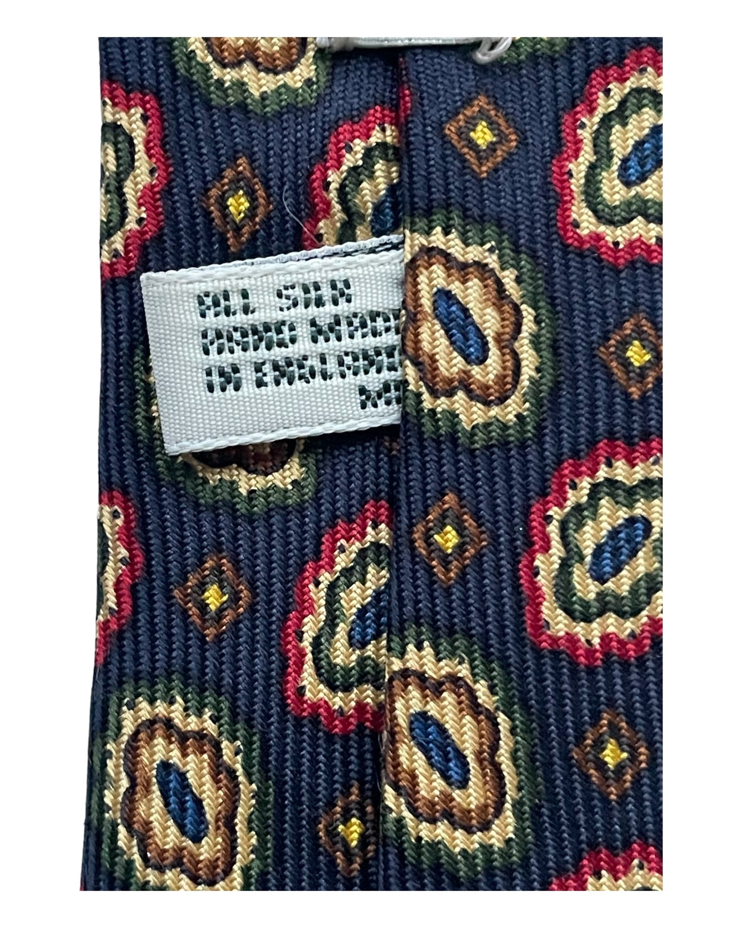 Vintage navy-blue paisley silk tie by DRAKE’S (9.7 cm by 148 cm)