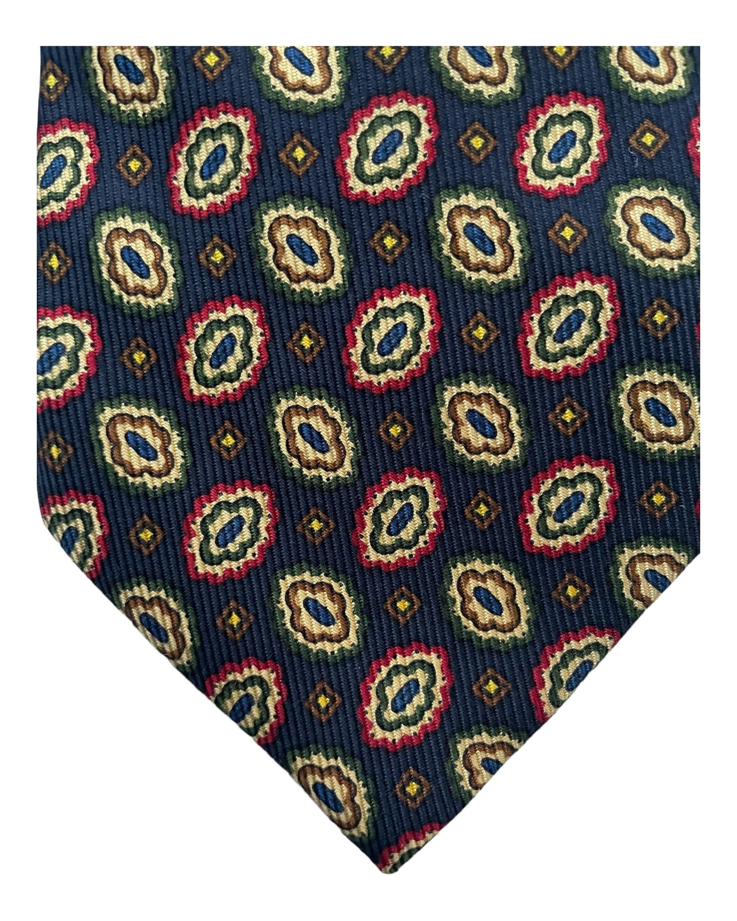 Vintage navy-blue paisley silk tie by DRAKE’S (9.7 cm by 148 cm)