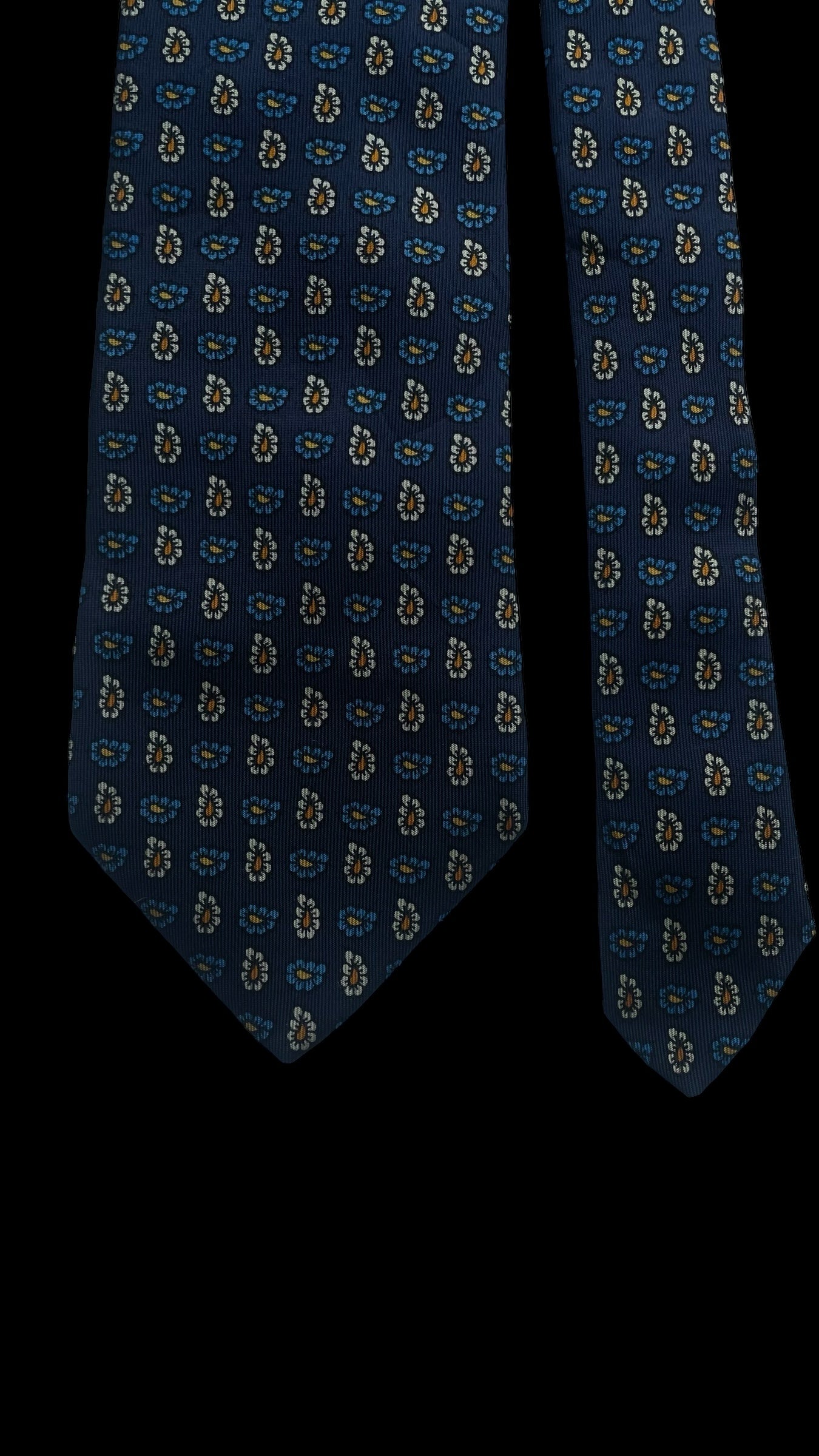 DRAKE’S Vintage navy-blue paisley silk tie (10 cm by 150 cm)