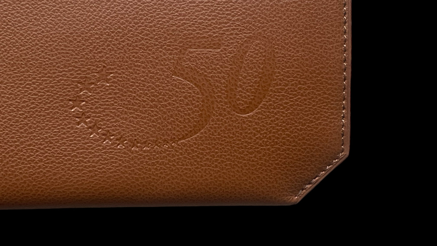 DELVAUX Vintage Tan Leather Laptop Folder Bag (0.5-5 cm by 28.5 cm by 38 cm)