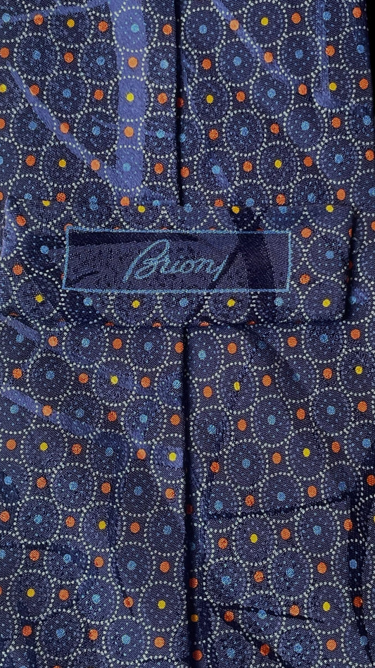 Vintage dark purple crepe silk jacquard tie by BRIONI (9 cm by 153.5 cm)