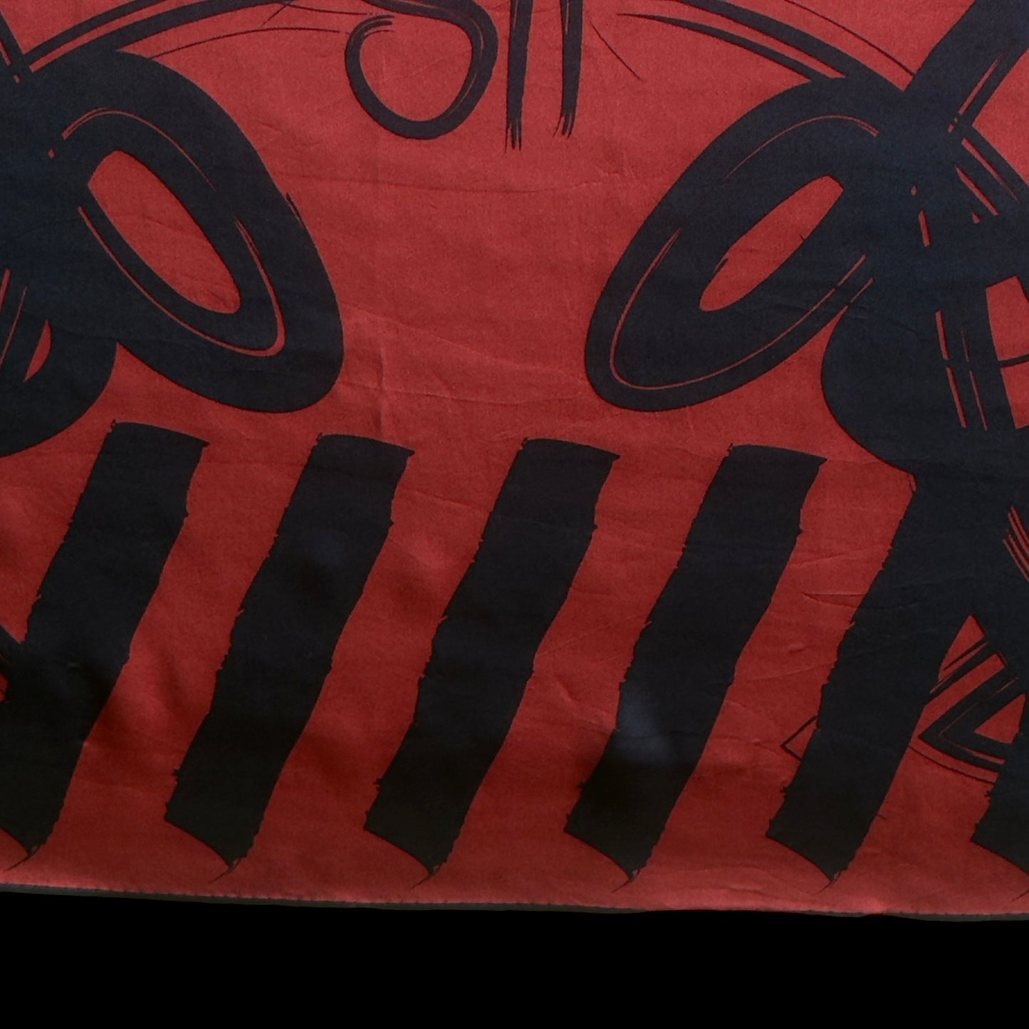JEAN LOUIS SCHERRER Vintage Burgundy/Red Abstract Crepe Silk Scarf (69 cm by 65 cm)