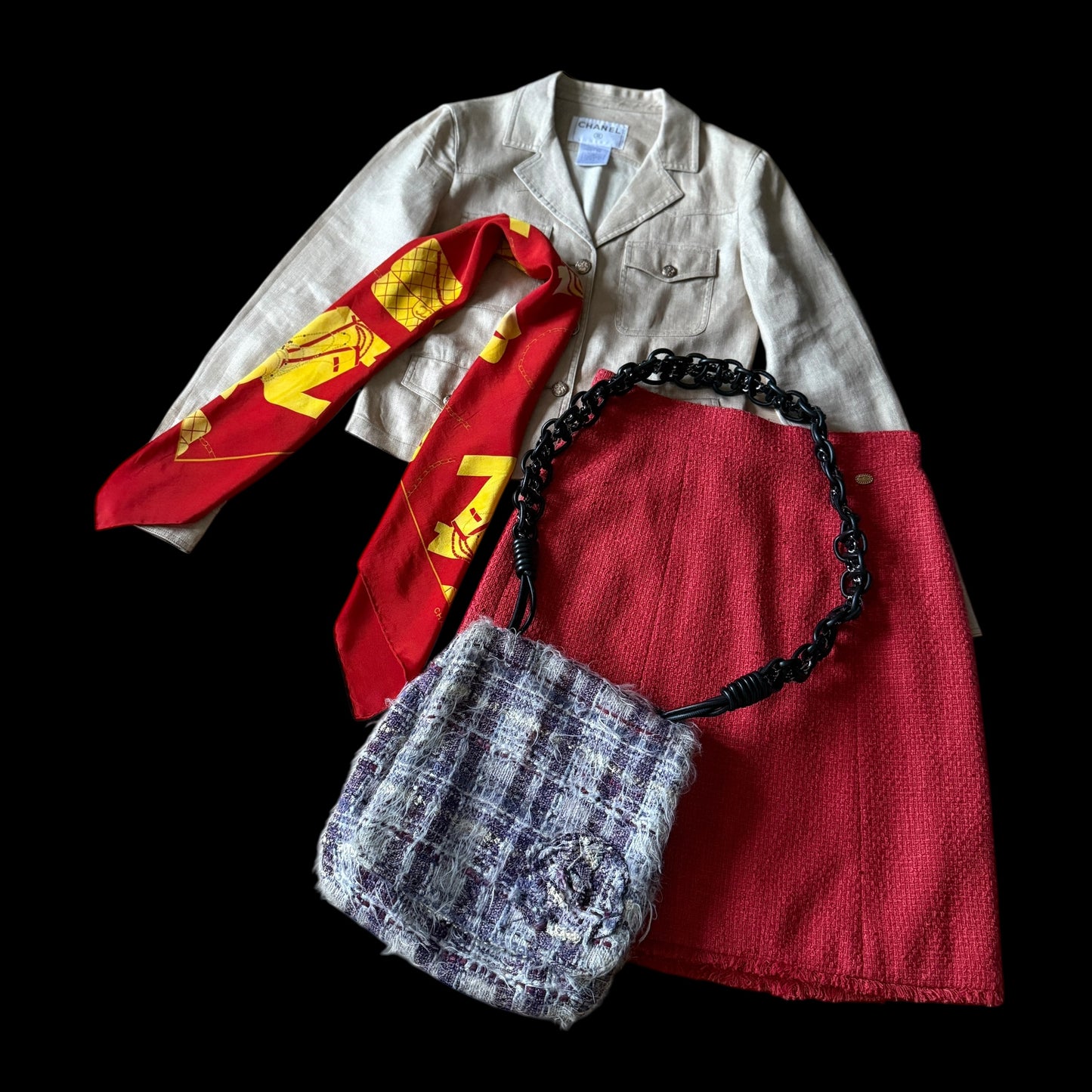 CHANEL Tweed Shoulder bag (88.5 cm by 83 cm)