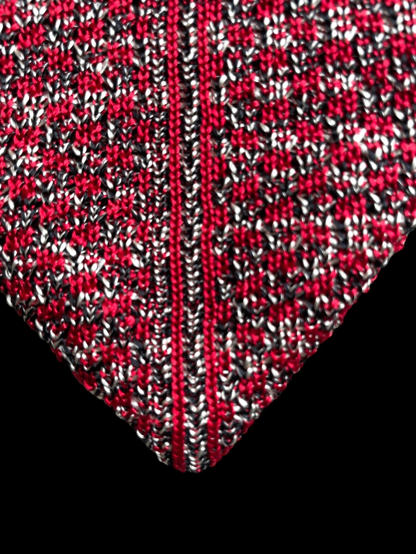 FABRI Vintage Red Knitted Silk Tie  (9.7 cm by 140.5 cm)