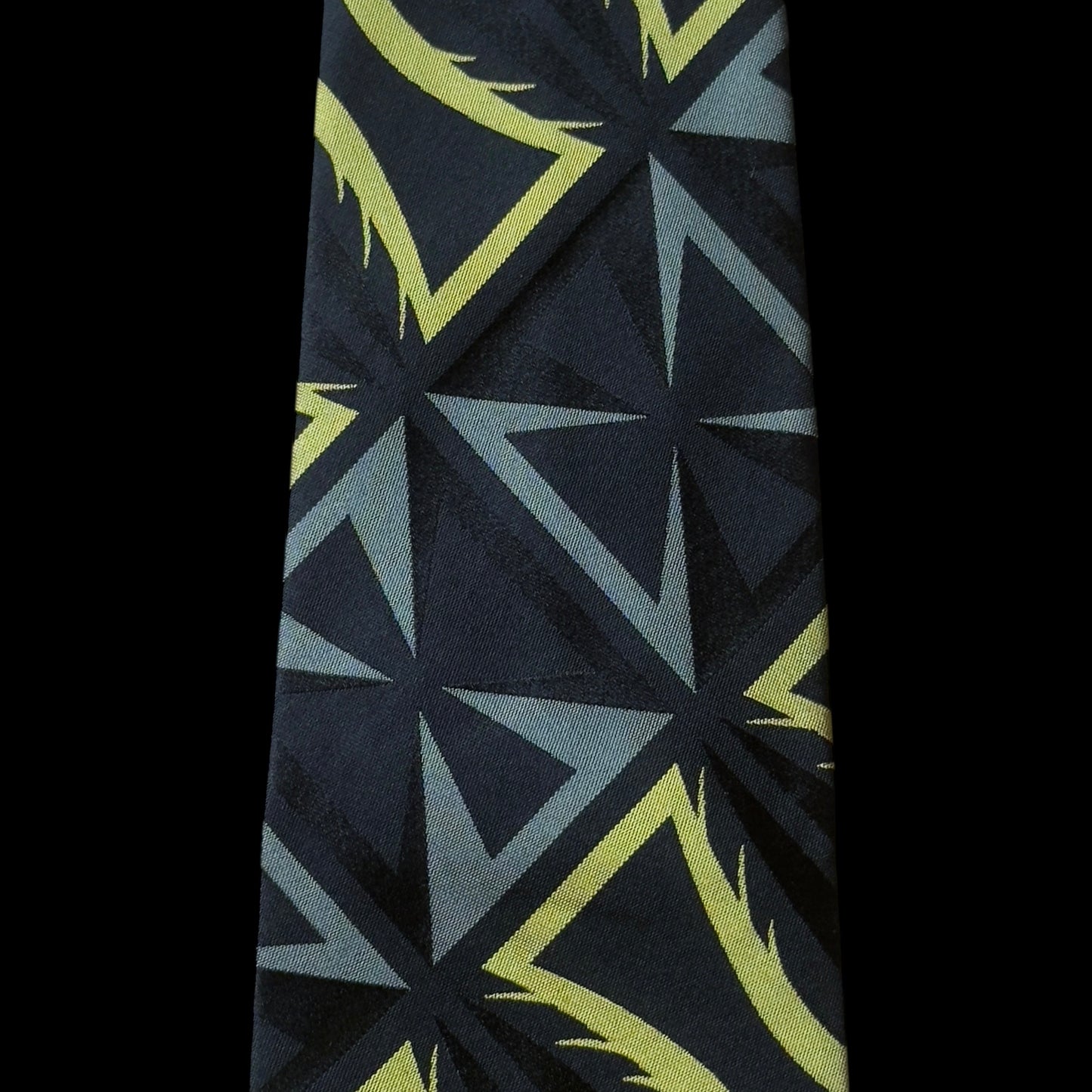VIVIENNE WESTWOOD Black Abstract Silk Tie (8.7 cm by 153 cm) Medium Front Width.