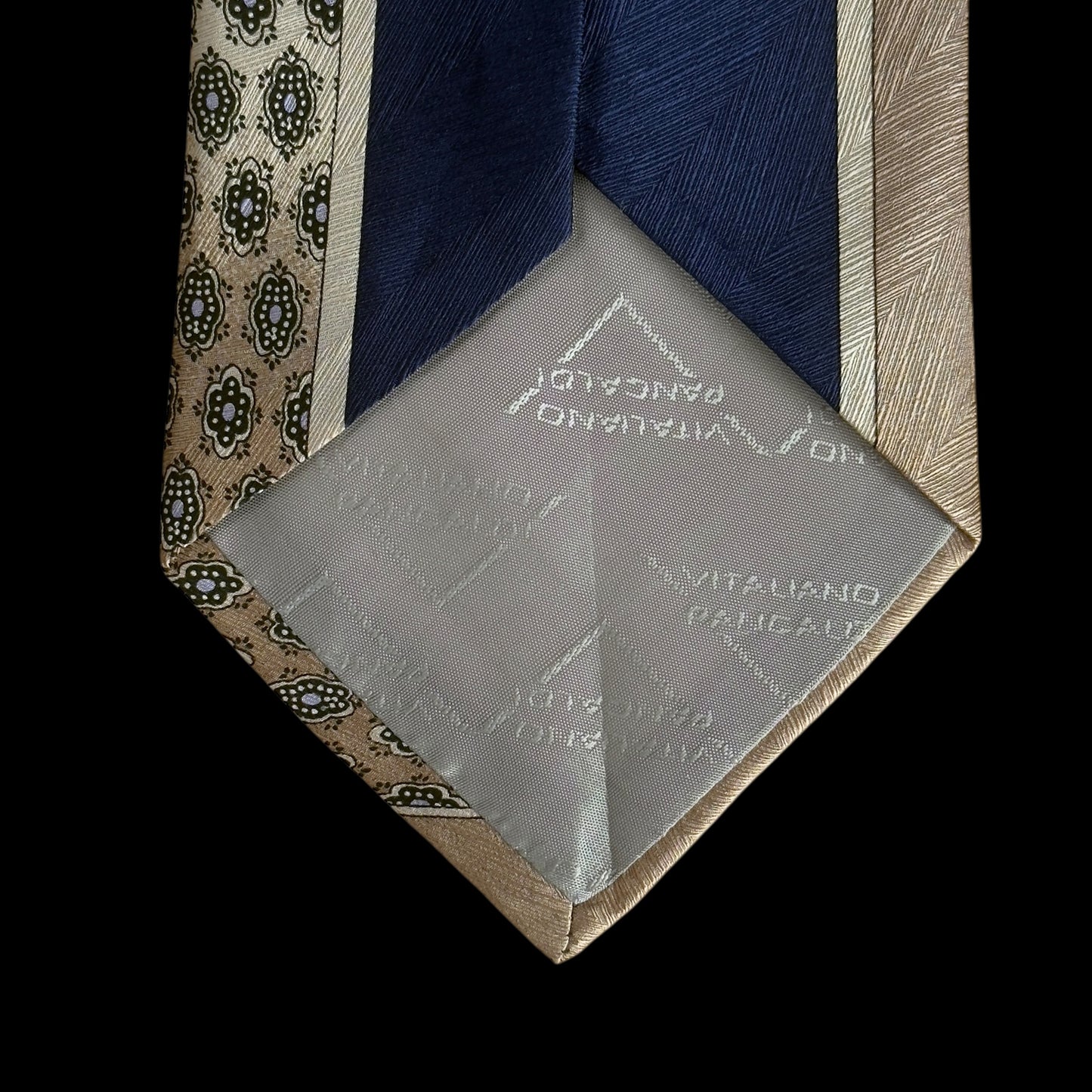 VITALIANO PANCALDI Vintage Lavender Abstract Crepe Silk Jacquard Tie (10 cm by 146 cm)