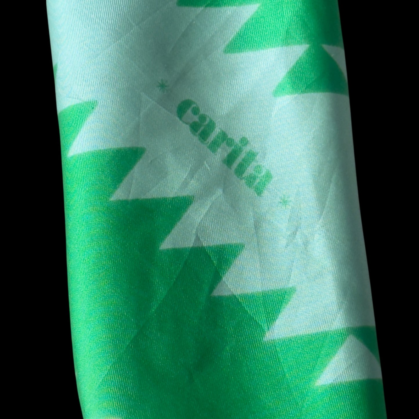 CARITA Paris Vintage Green Geometric Silk Scarf (69 cm by 66.5 cm)
