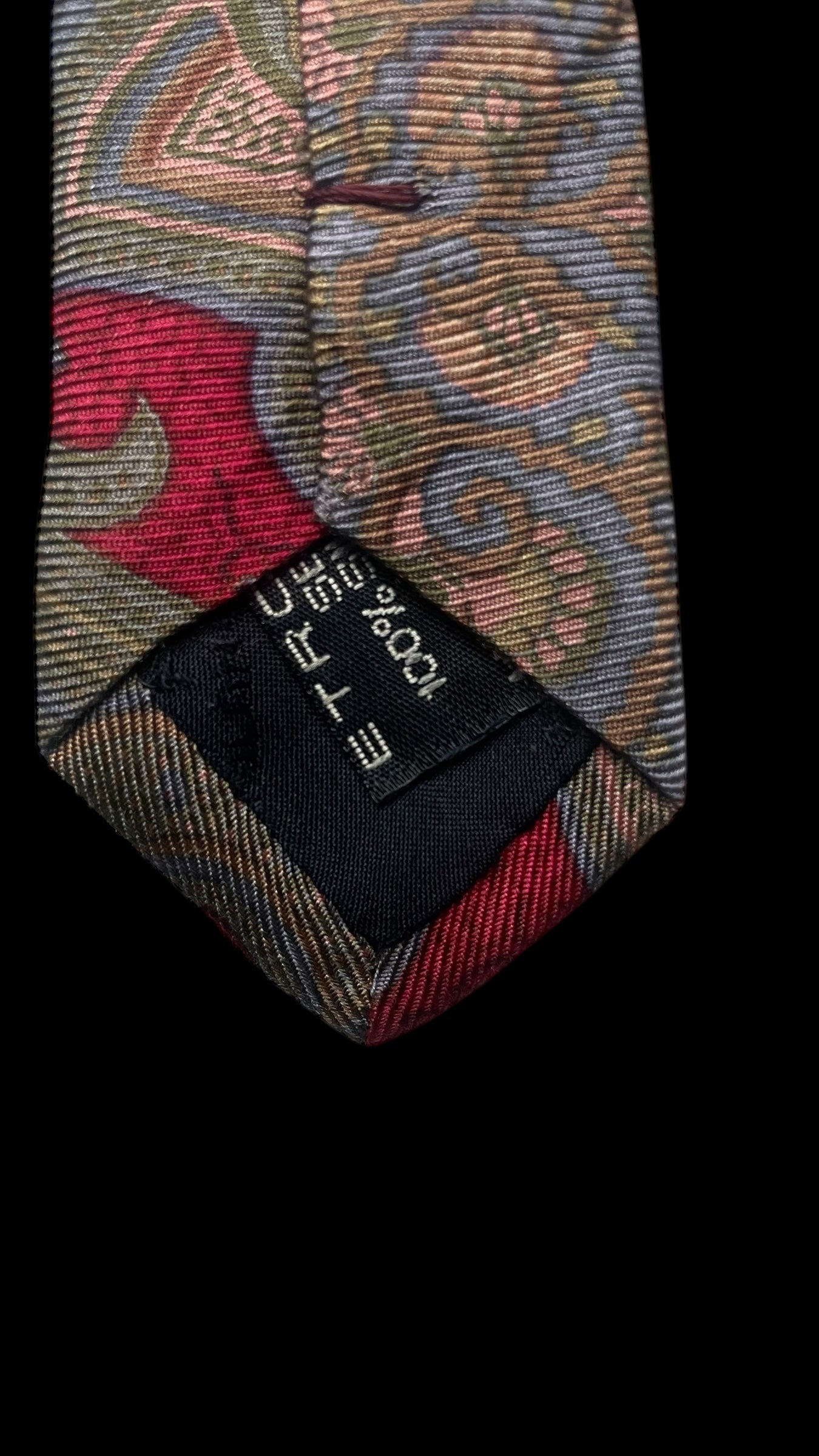 ETRO vintage bright-red paisley tie (9.3 cm by 148 cm)