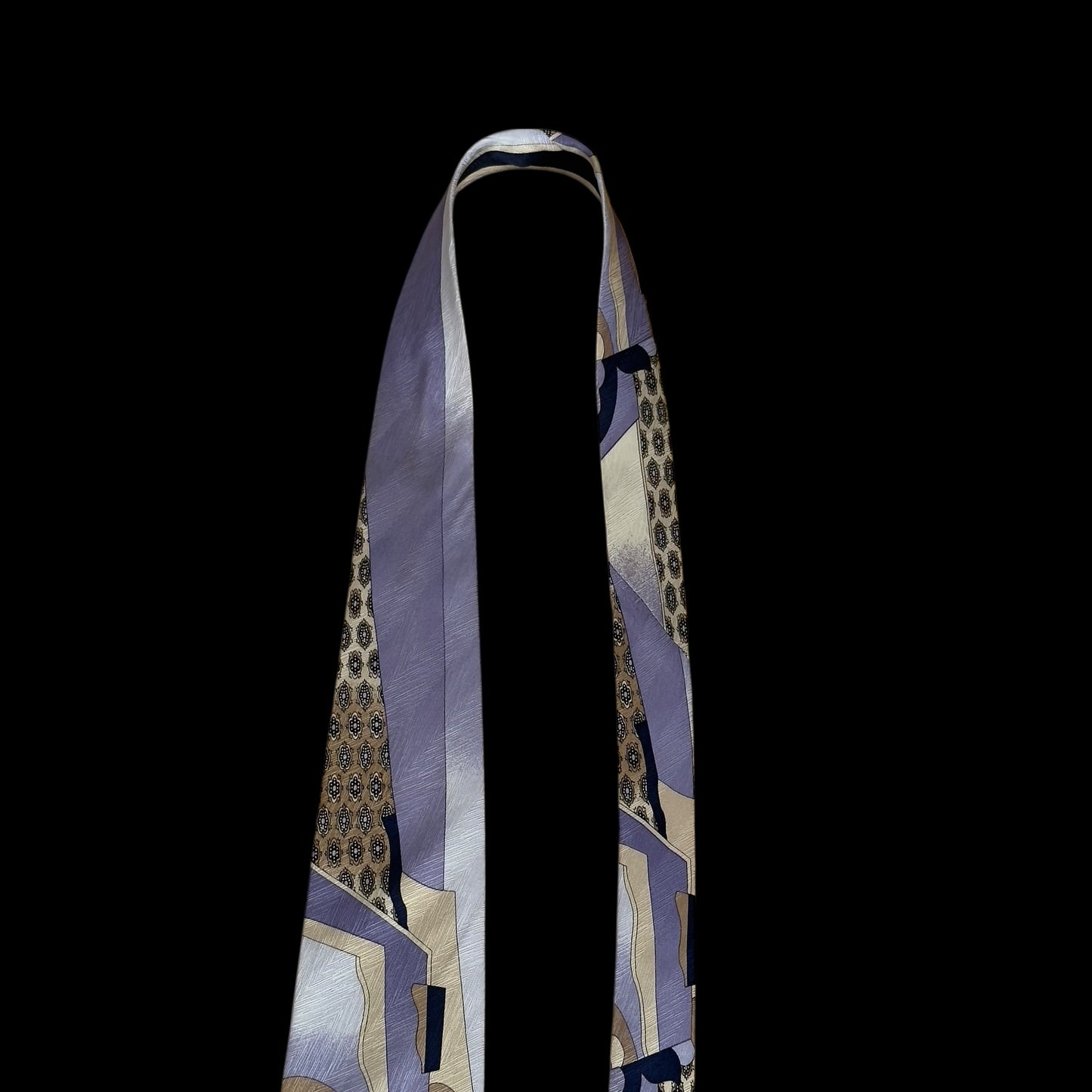 VITALIANO PANCALDI Vintage Lavender Abstract Crepe Silk Jacquard Tie (10 cm by 146 cm)