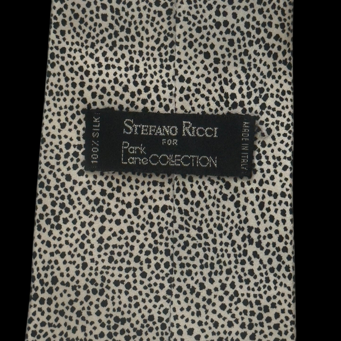 STEFANO RICCI for Park Lane Collection Vintage Silver Dots Silk Tie (8.6 cm by 147.3 cm)  Medium Front