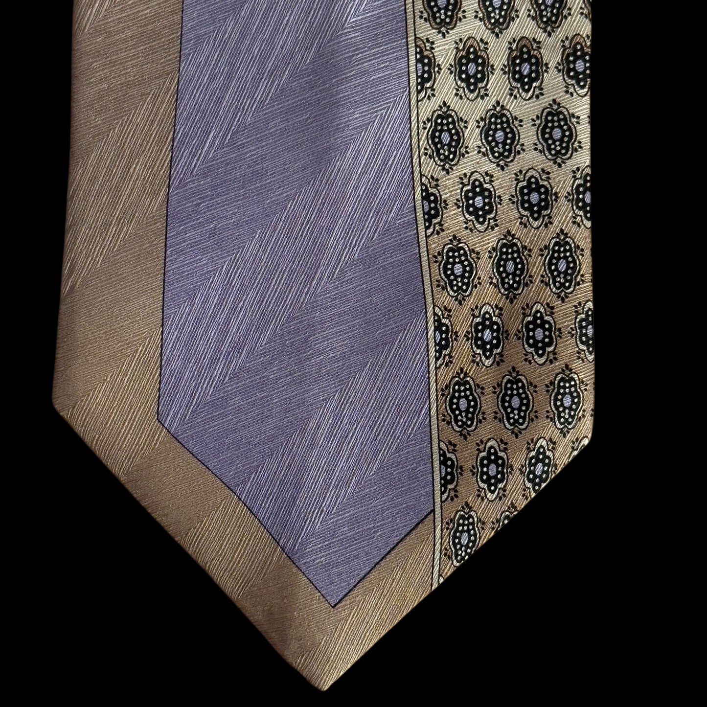 VITALIANO PANCALDI Vintage Lavender Abstract Crepe Silk Jacquard Tie (10 cm by 146 cm)