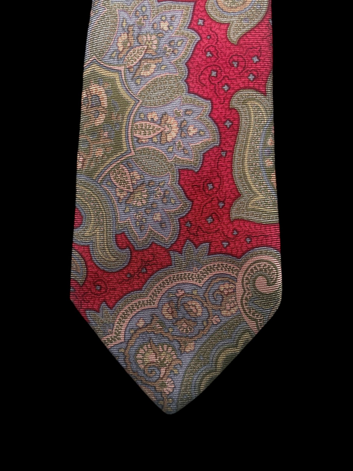 ETRO vintage bright-red paisley tie (9.3 cm by 148 cm)