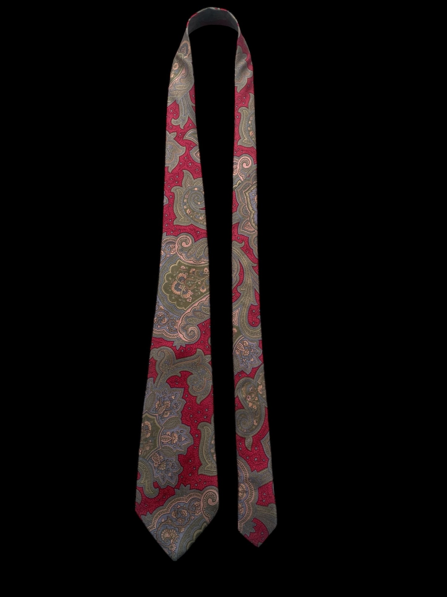 ETRO vintage bright-red paisley tie (9.3 cm by 148 cm)