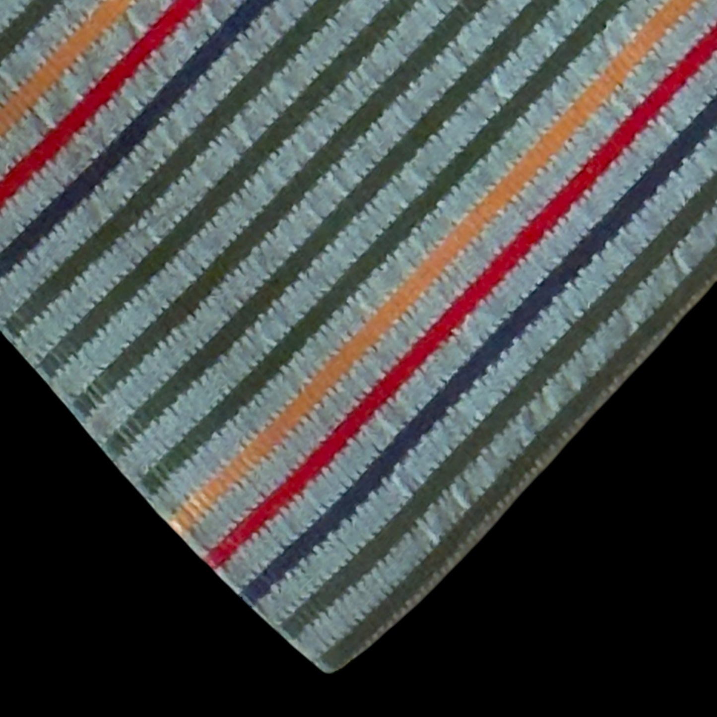 ETRO Vintage Green Stripes Silk Tie (9.2 cm by 150 cm)