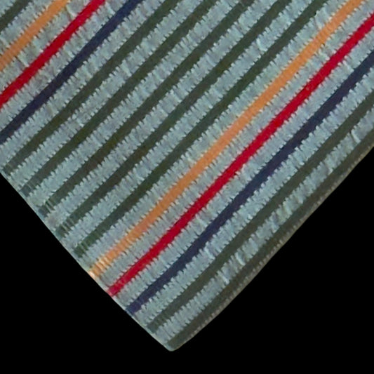 ETRO Vintage Green Stripes Silk Tie (9.2 cm by 150 cm)