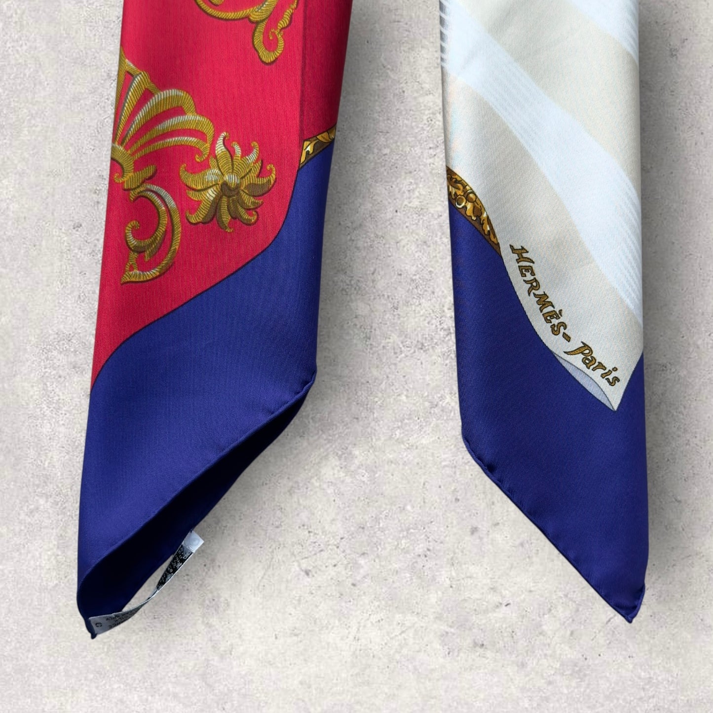 HERMES Vintage Silk Scarf. (‘’Souvenirs de Paris’’ designed by Hilton McConnico)