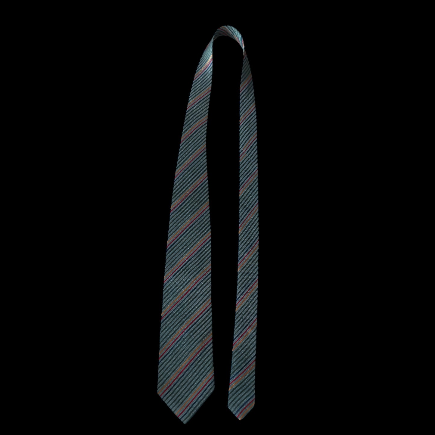 ETRO Vintage Green Stripes Silk Tie (9.2 cm by 150 cm)