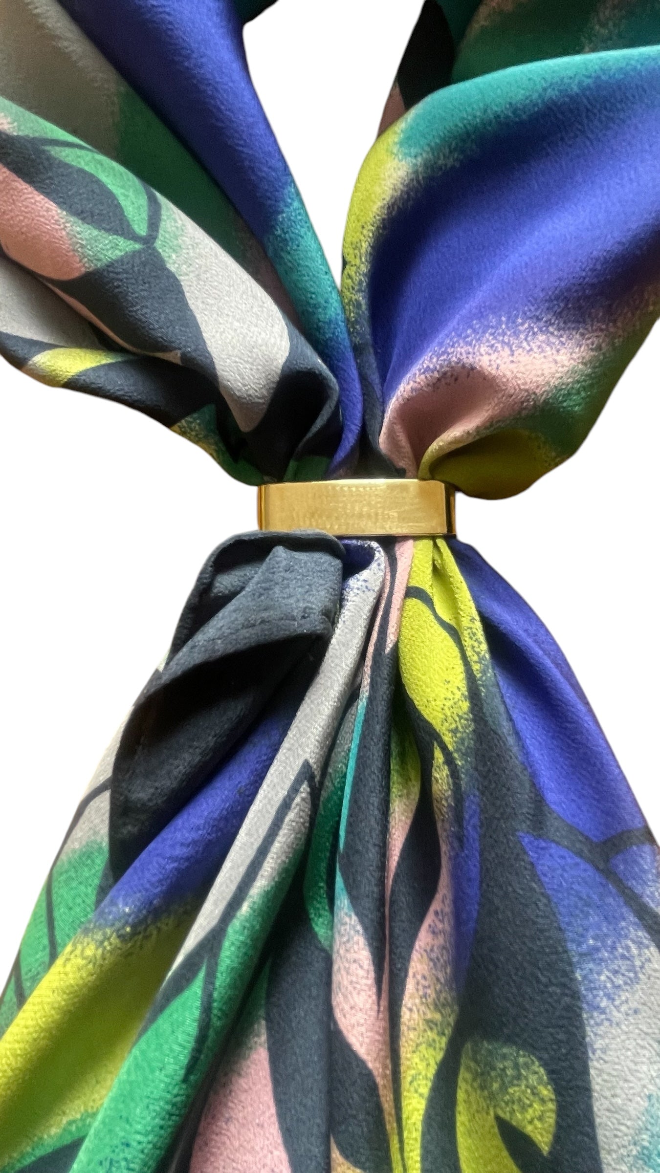 GIANNI VERSACE Vintage Black Abstract/Floral Crepe Silk Scarf (82 cm by 85 cm) Hand rolled edges.