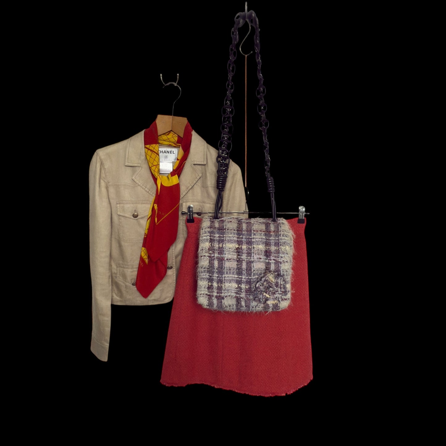 CHANEL Tweed Shoulder bag (88.5 cm by 83 cm)