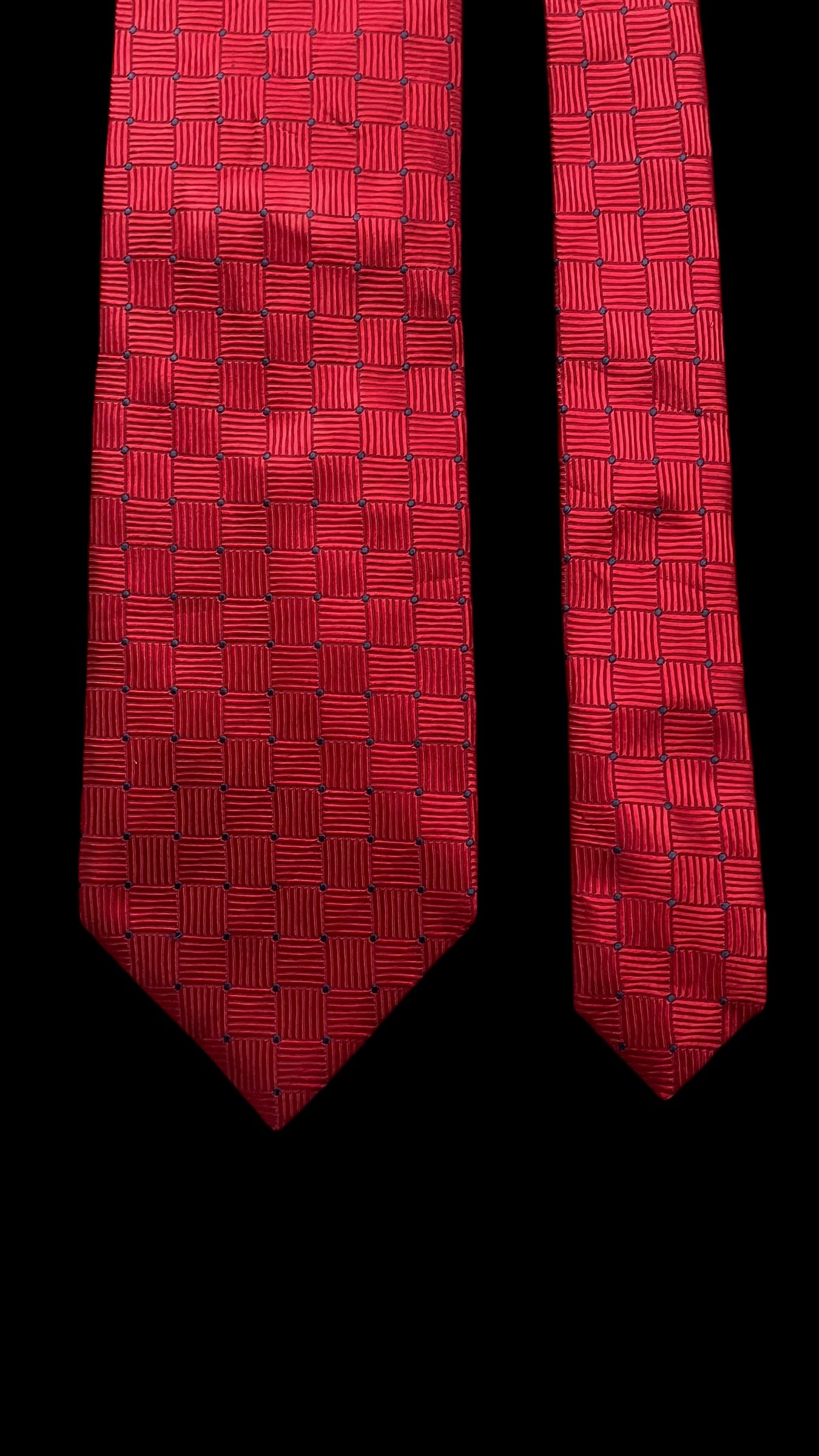 BRIONI Vintage Red Silk Jacquard Tie (9.6 cm by 148.5 cm)