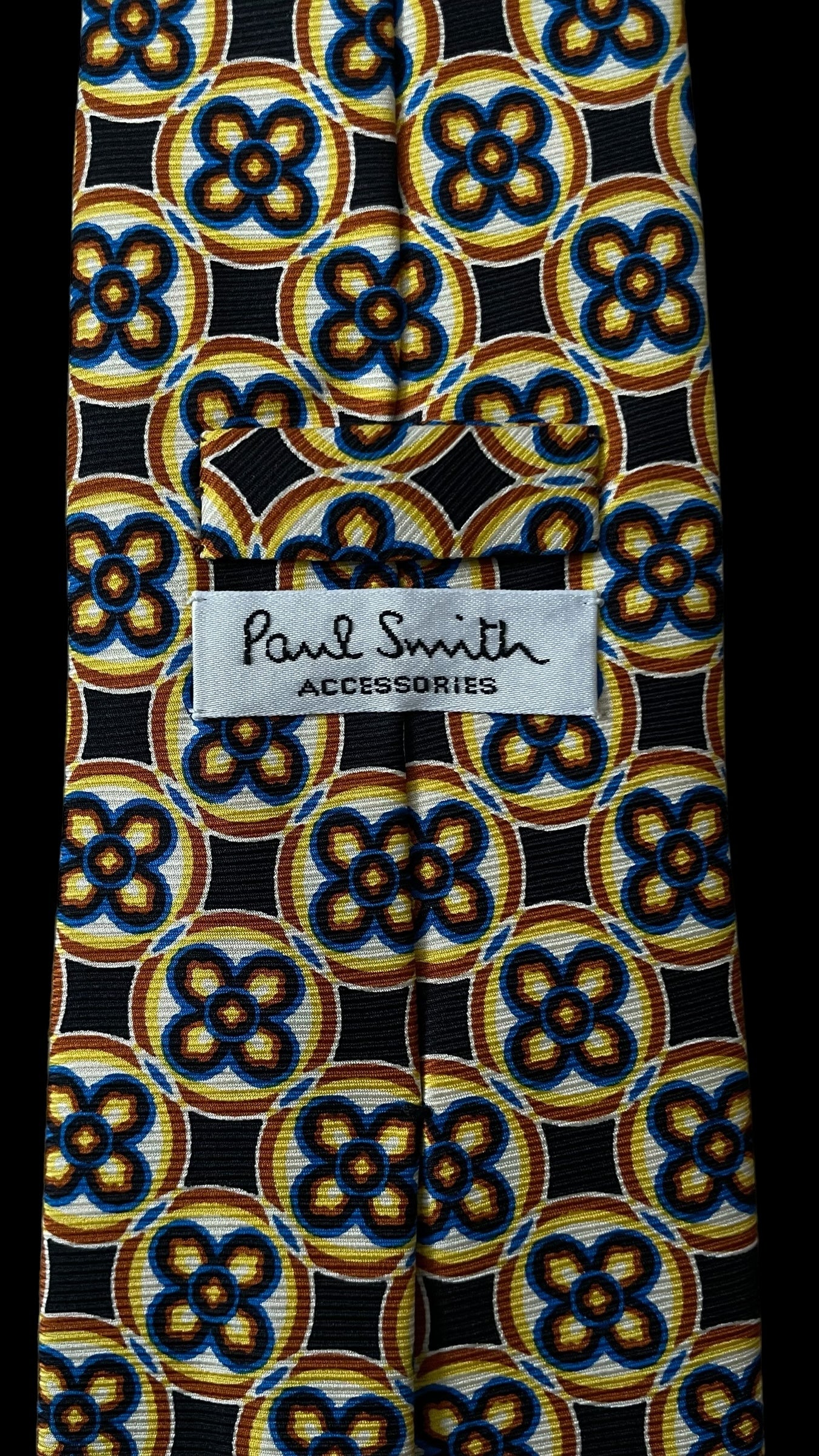 3-Fold vintage navy blue silk tie by PAUL SMITH (9.3 cm by 148 cm)