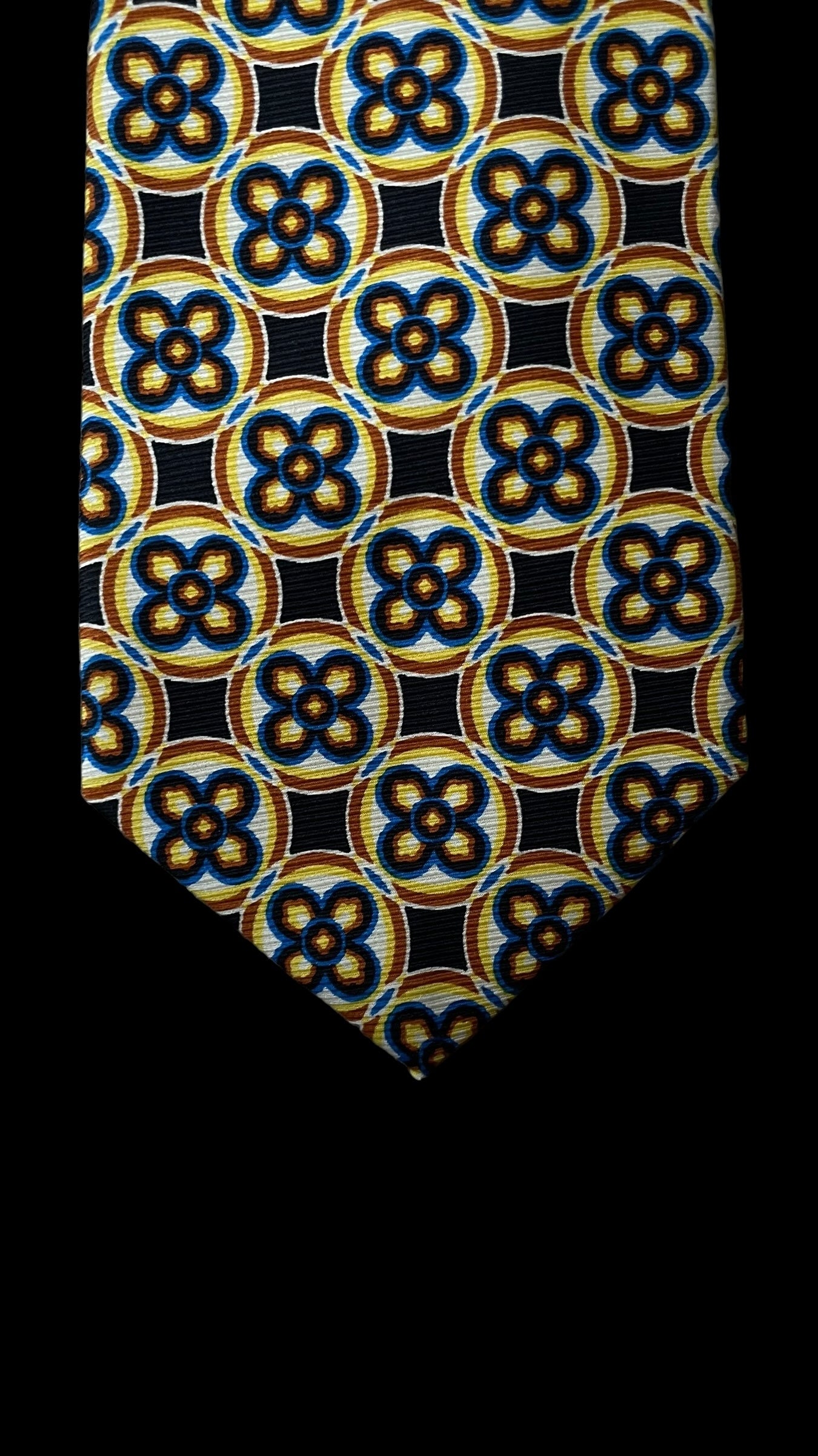 3-Fold vintage navy blue silk tie by PAUL SMITH (9.3 cm by 148 cm)