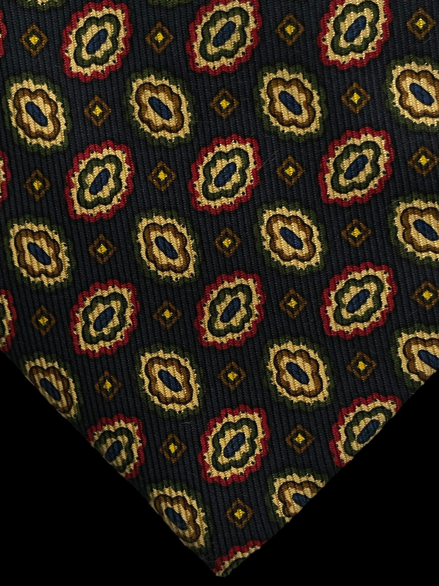 Vintage navy-blue paisley silk tie by DRAKE’S (9.7 cm by 148 cm)