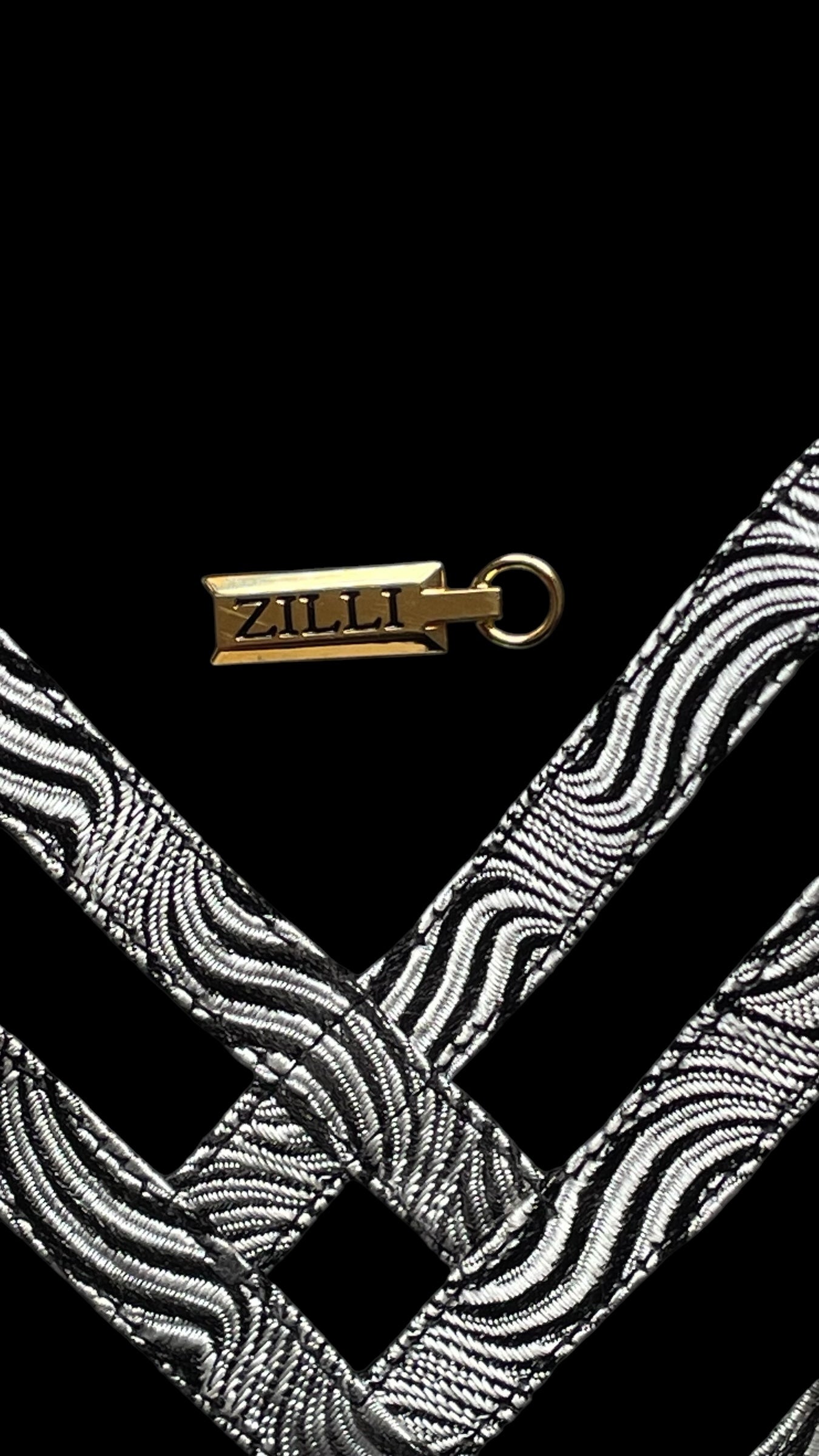 ZILLI Vintage Silk Tie (10 cm by 154 cm). Longer length.