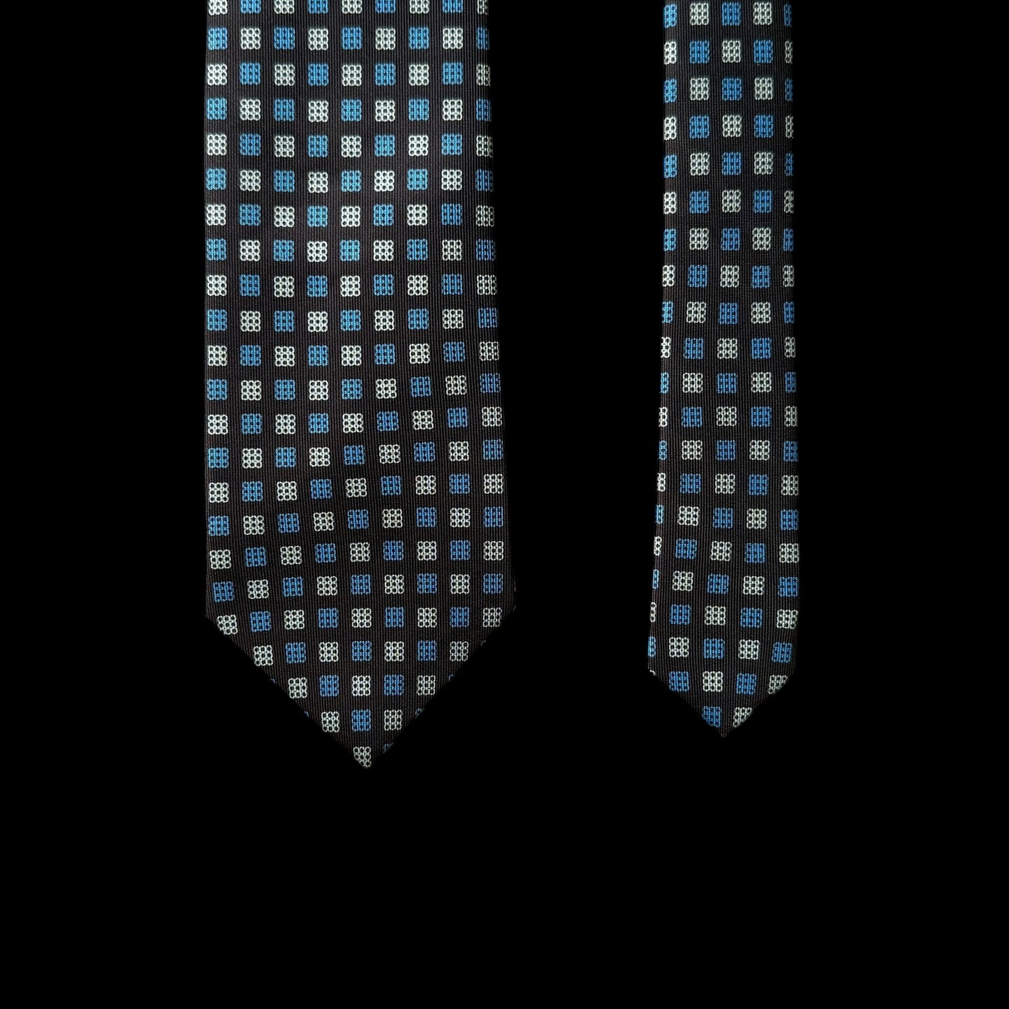 E. MARINELLA Dark Brown Geometric Dots Silk Tie (8.9 cm by 149 cm) Normal Front