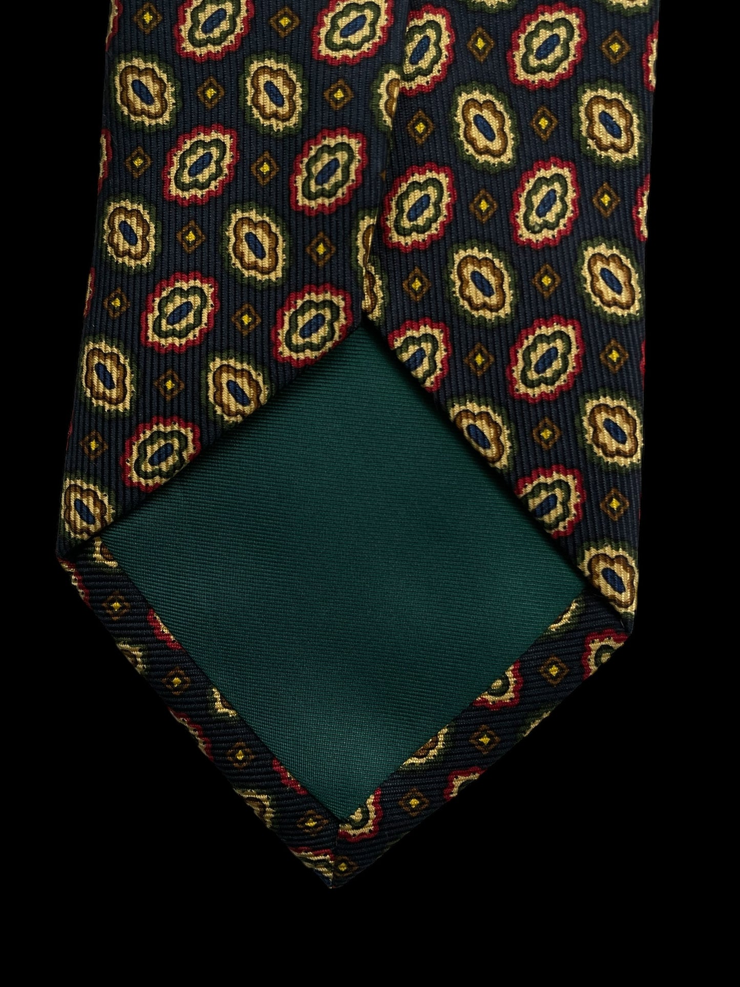 Vintage navy-blue paisley silk tie by DRAKE’S (9.7 cm by 148 cm)